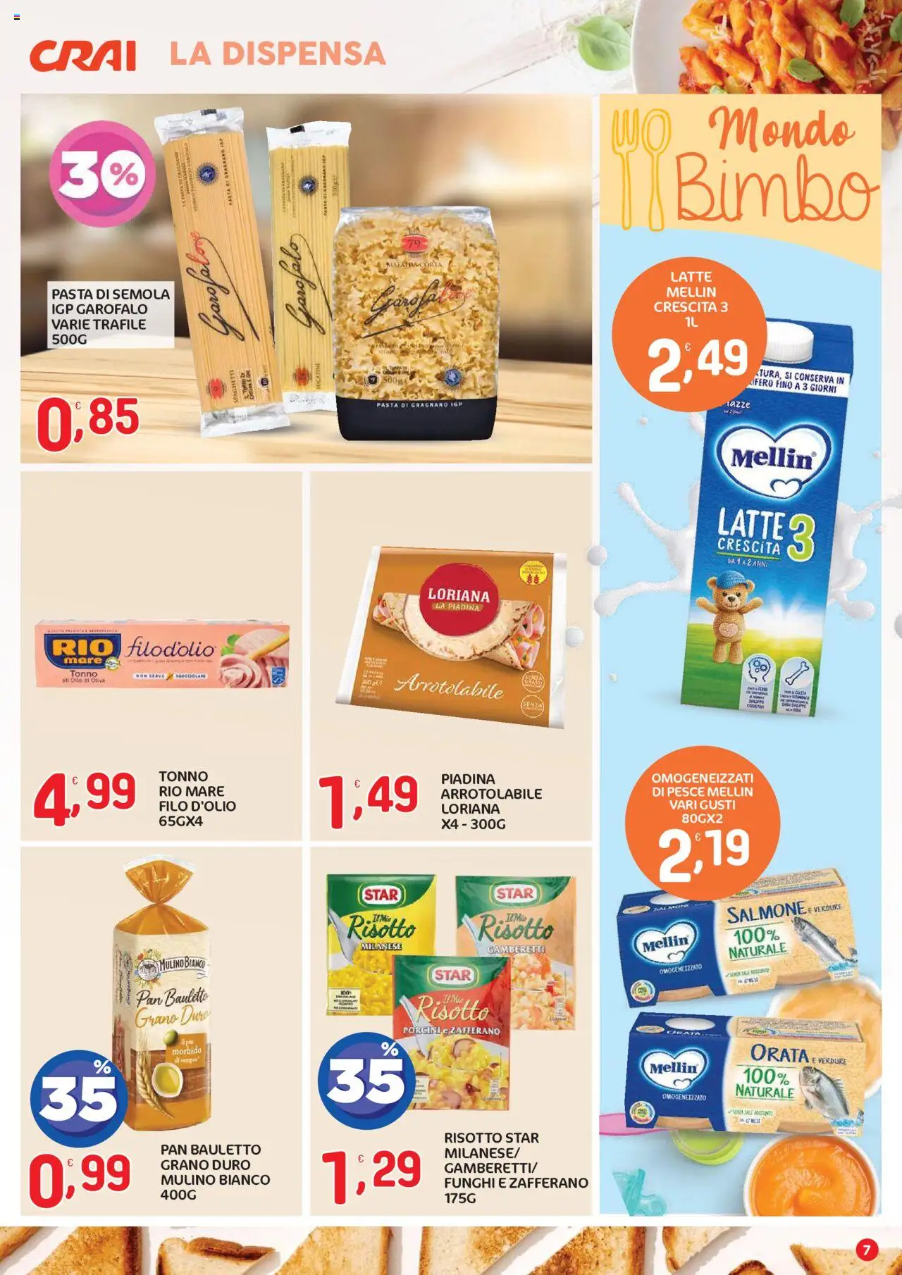 Volantino CRAI del 21.08.2025 | Pagina: 7 | Prodotti: Salmone, Funghi, Tonno, Gamberetti