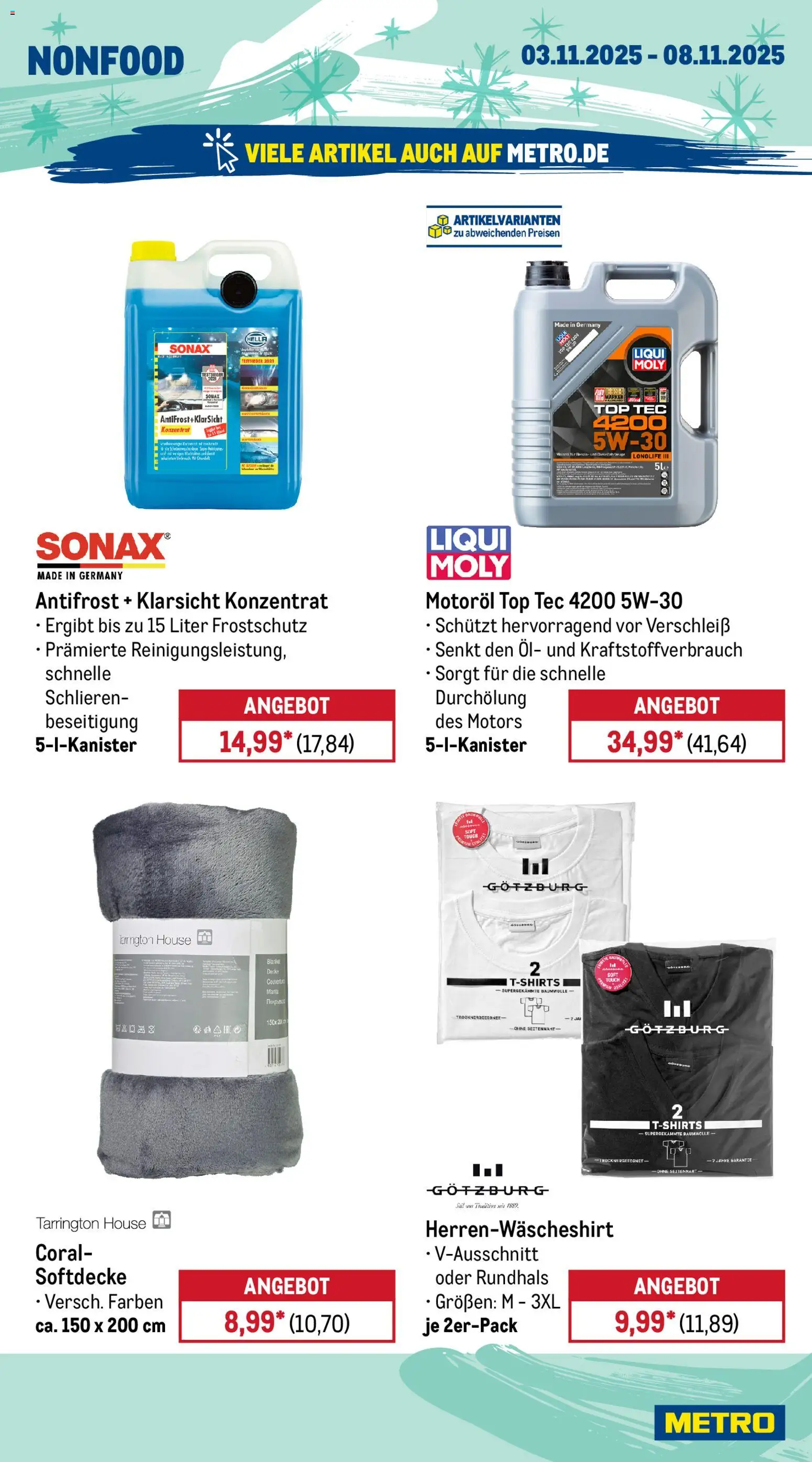 Metro - Black Friday – gültig ab 03.10.2025 | Seite: 25 | Produkte: Top, Decke, Öl, Coral