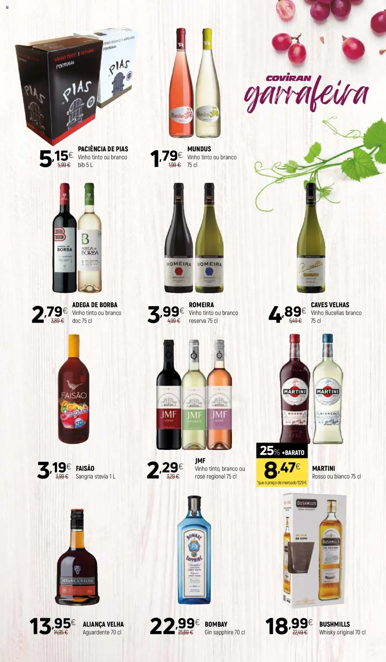 Coviran folheto │ válido de 12.08.2025 | Página: 13 | Produtos: Aliança, Stevia, Gin, Vinho tinto