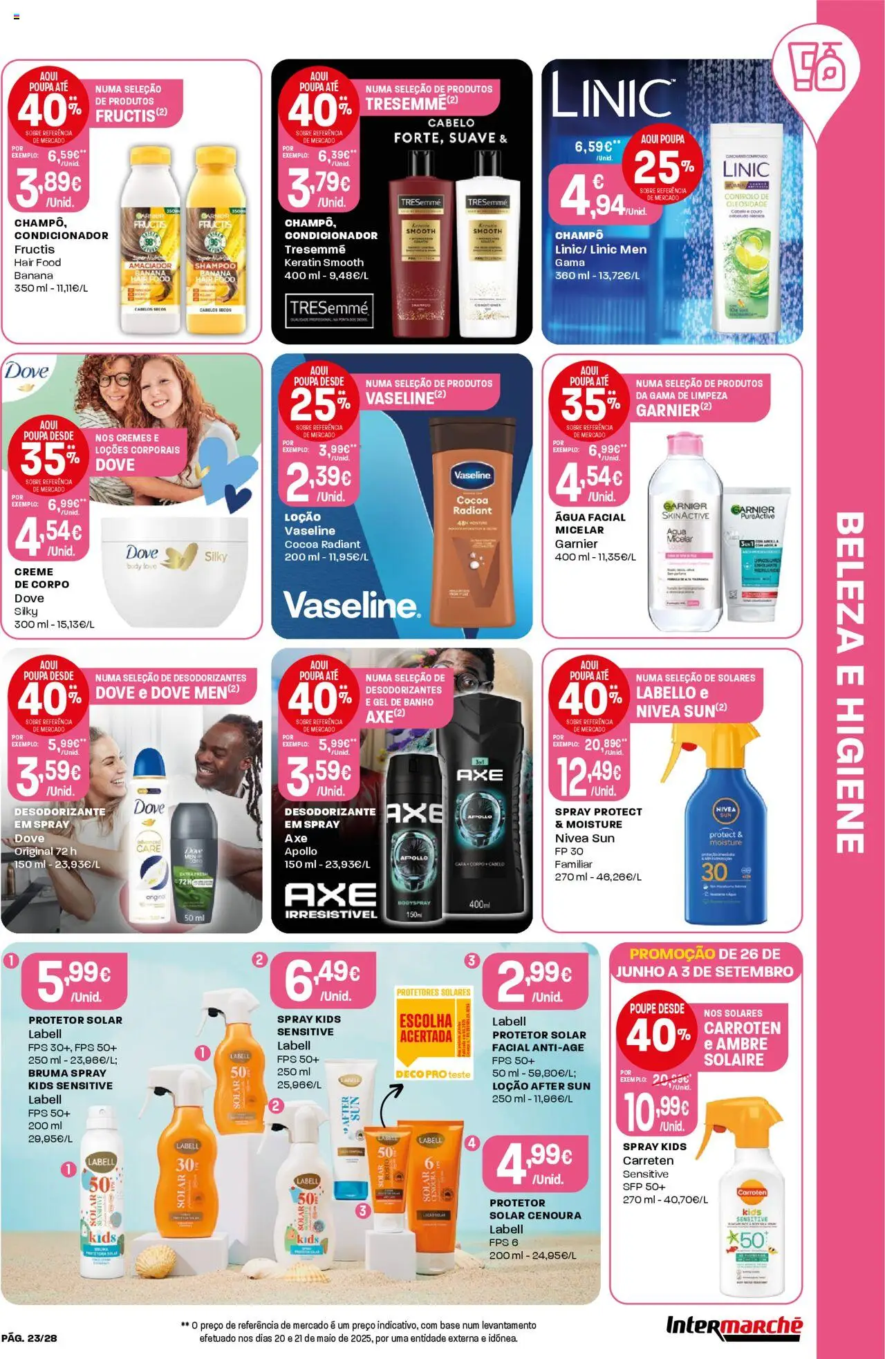 Intermarché folheto │ válido de 26.06.2025 | Página: 23 | Produtos: Creme de corpo, Condicionador, Desodorizante, Cenoura