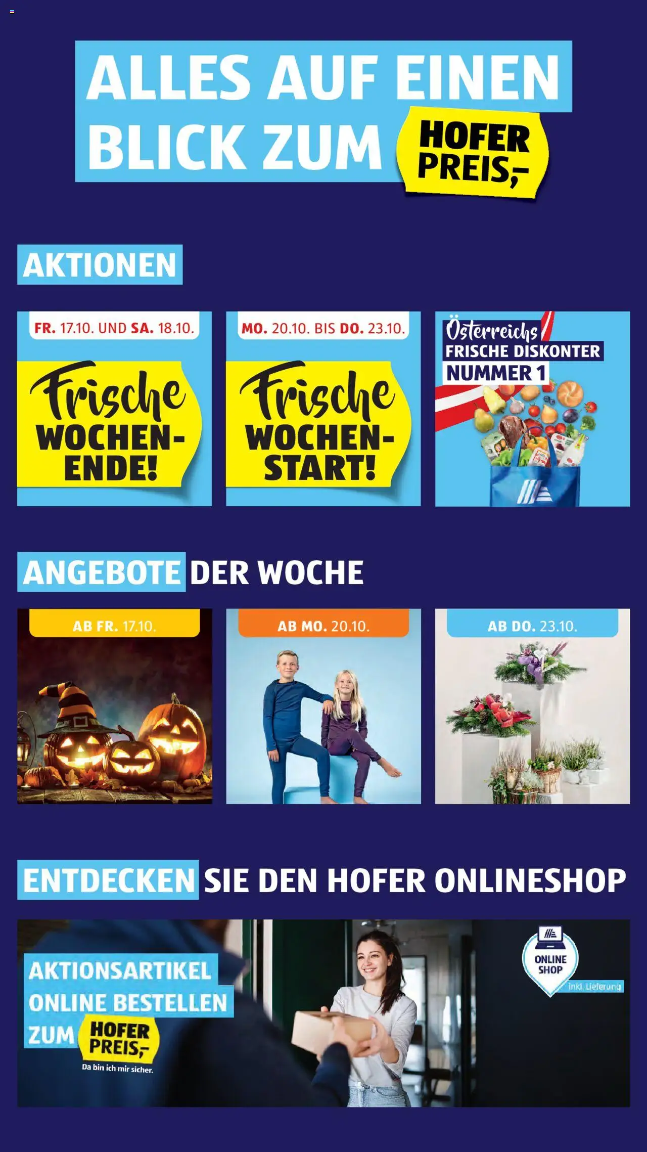 Hofer AT akciós ujság - amely érvényes a következő dátumtól: 17.10.2025 | Oldal: 2