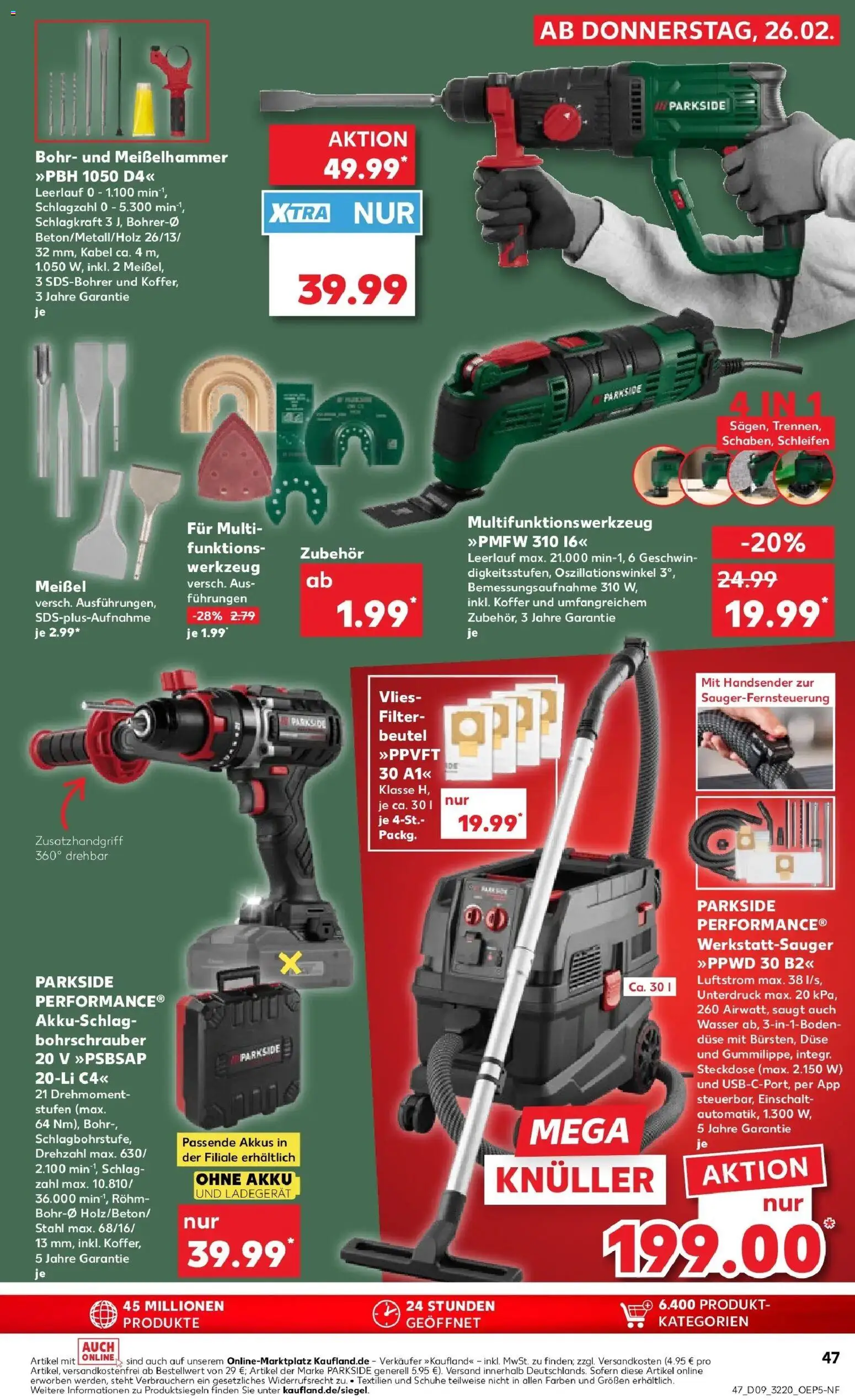 Kaufland prospekt Luckenwalde	 – gültig ab 26.02.2026 | Seite: 47 | Produkte: Kabel, Steckdose, Wasser, Ladegerät