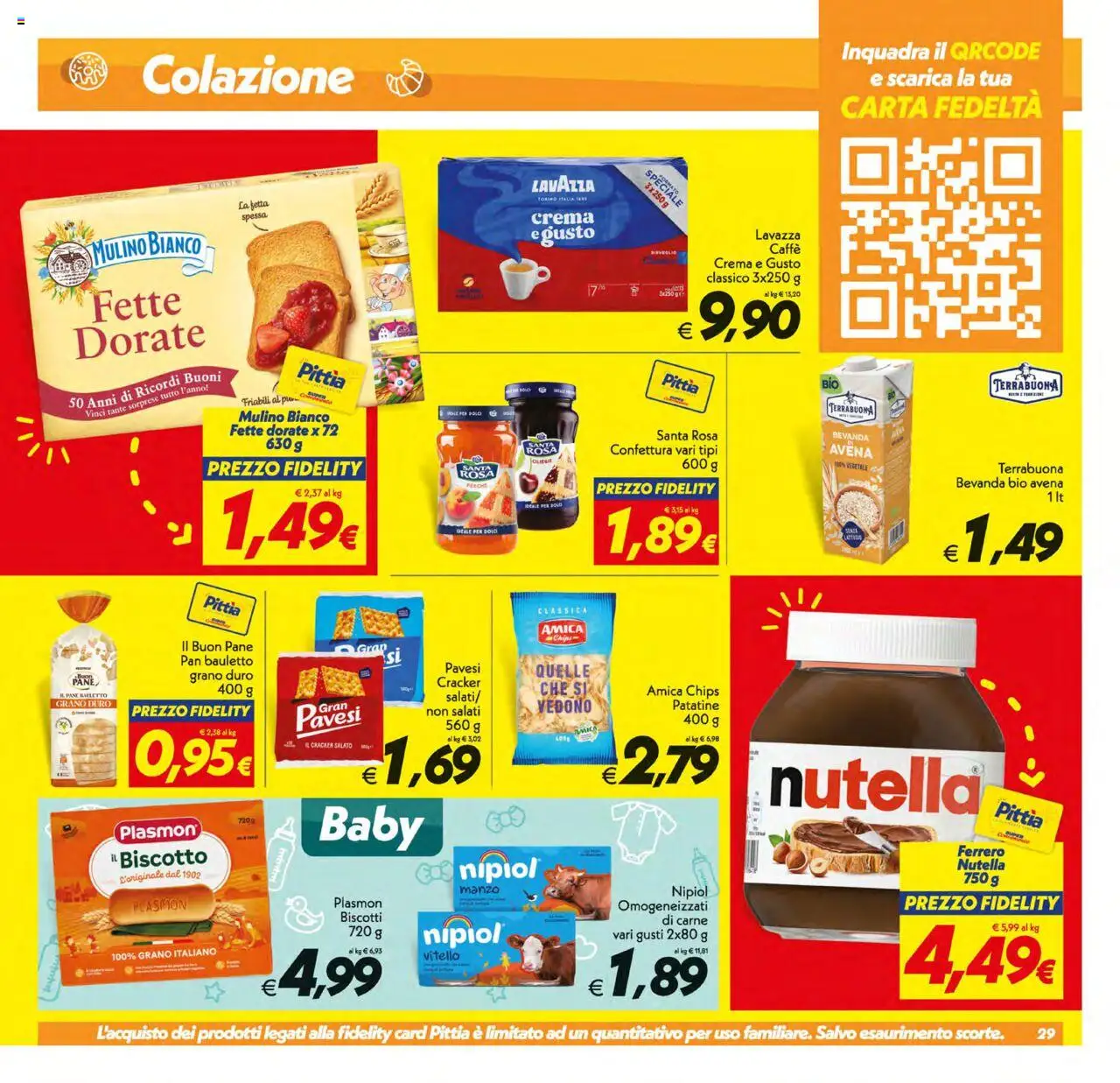 Volantino SuperConveniente del 17.10.2025 | Pagina: 29 | Prodotti: Crema, Pane, Manzo, Lavazza