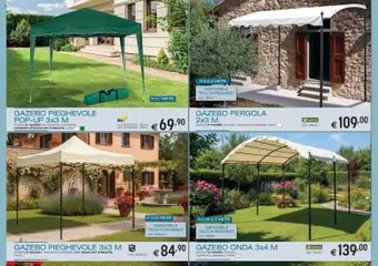 Anteprima del volantino Brico OK volantino Ombrelloni, Gazebo, Tende da Sole valido a partire dal 05.03.2026 | Pagina: 8 | Prodotti: Gazebo, Pergola, Borsa