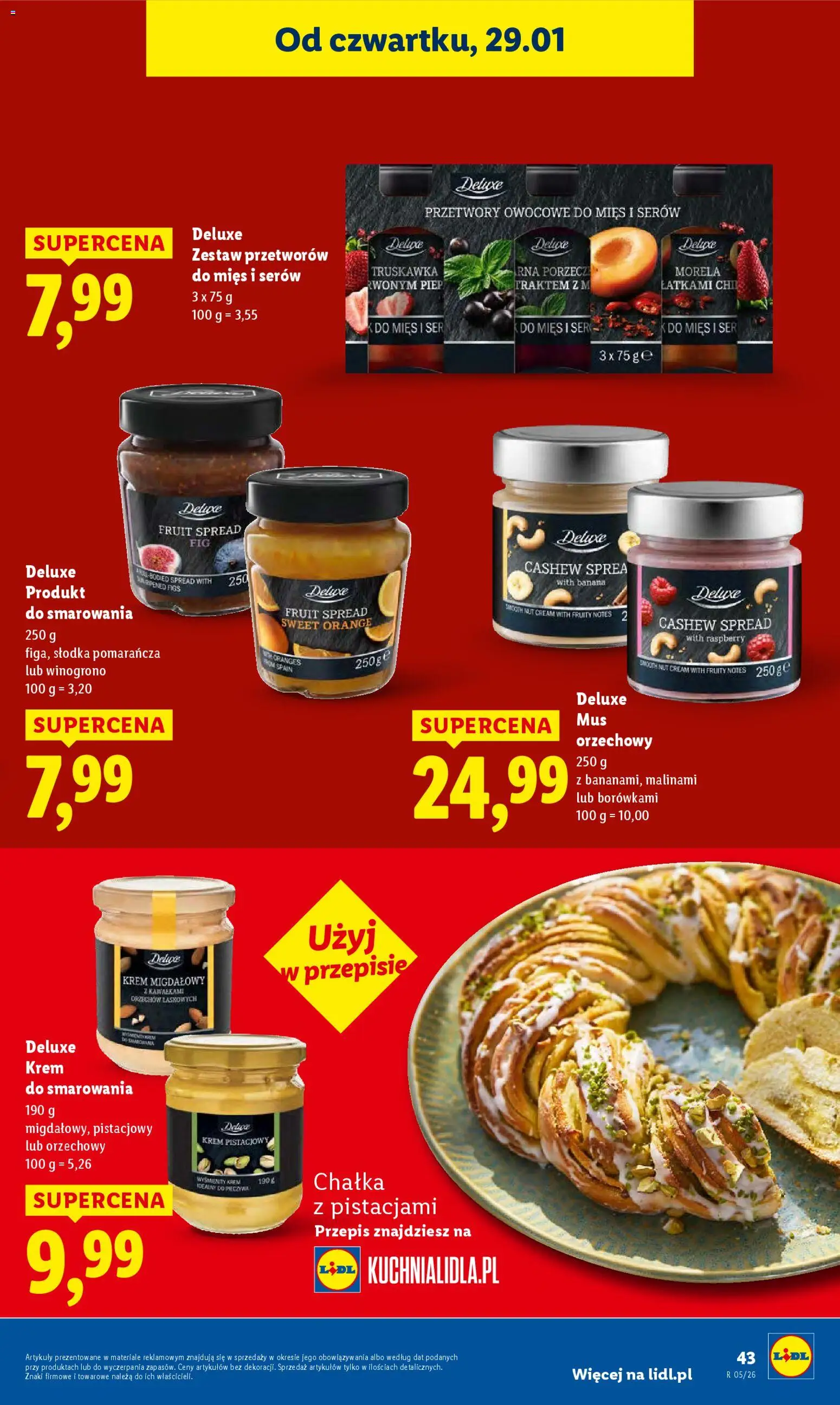 Lidl Gazetka od 29.01.2026 | Strona: 43 | Produkty: Winogrono, Ser, Krem