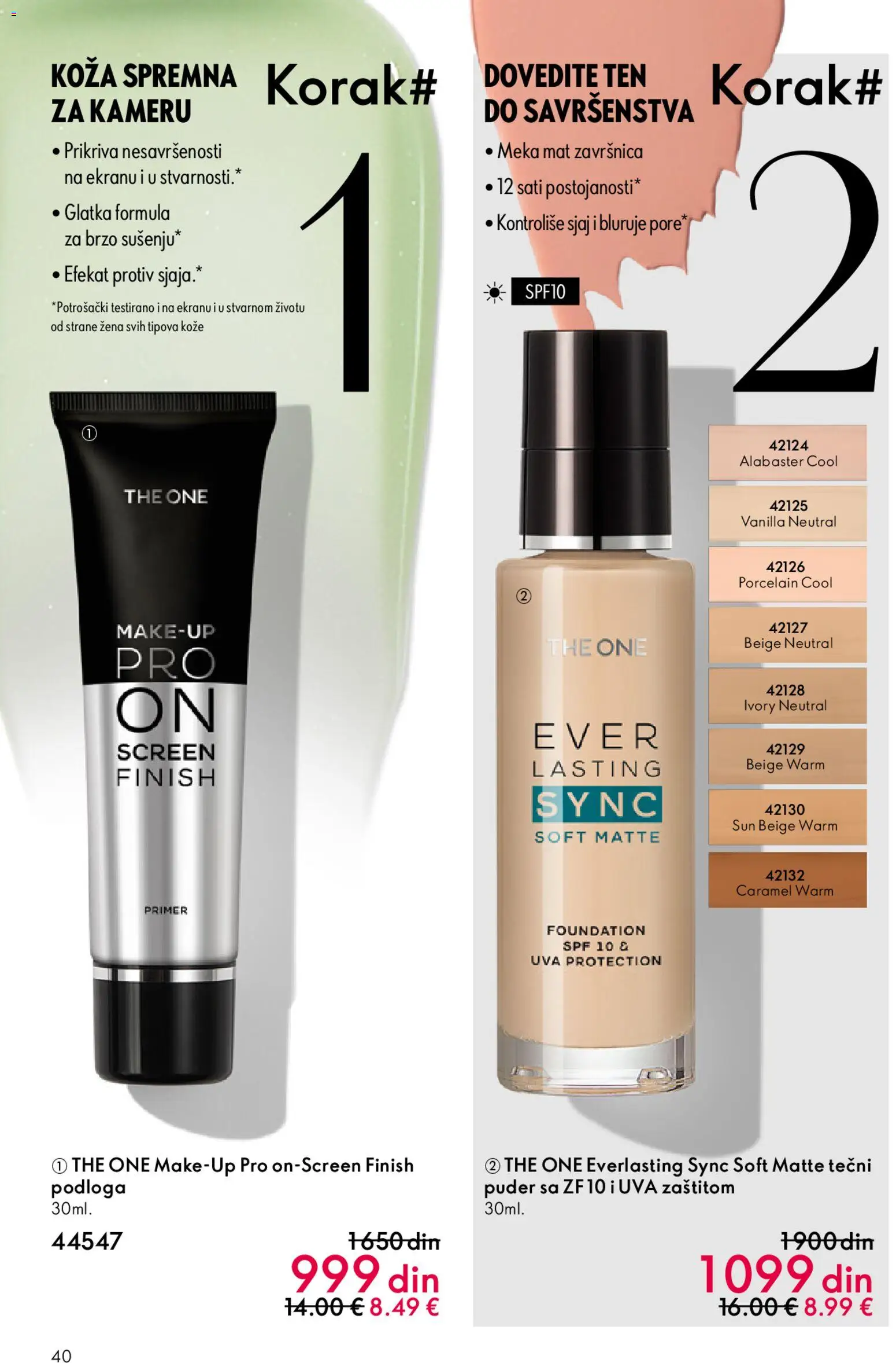 Oriflame katalog - važi od 22.04.2026 | Strana: 40 | Proizvode: Finish, Puder