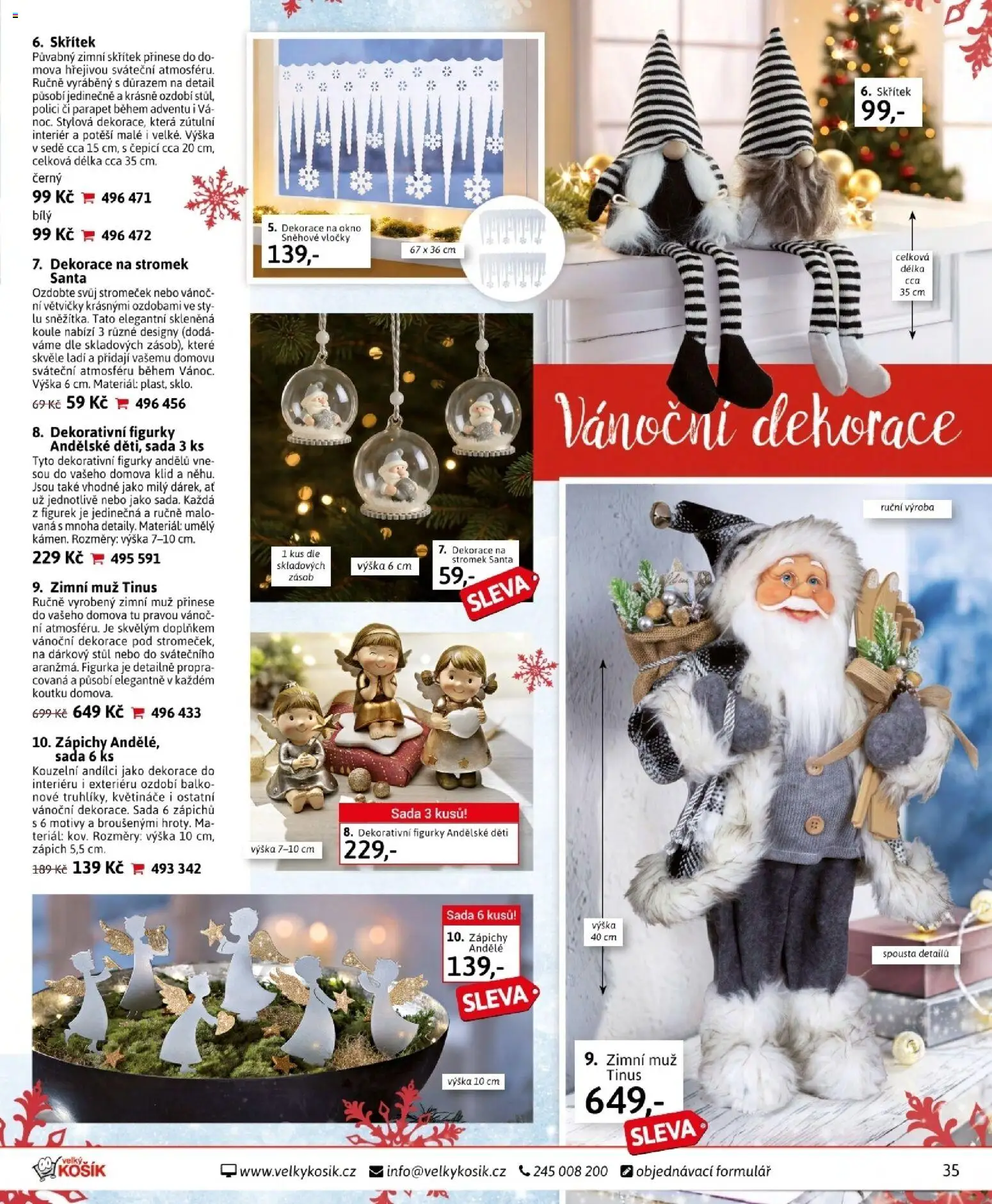 Velký Košík katalog prosinec 2025 od 01.12.2025 | Strana: 35 | Produkty: Zápich, Vločky, Figurky, Vánoční dekorace