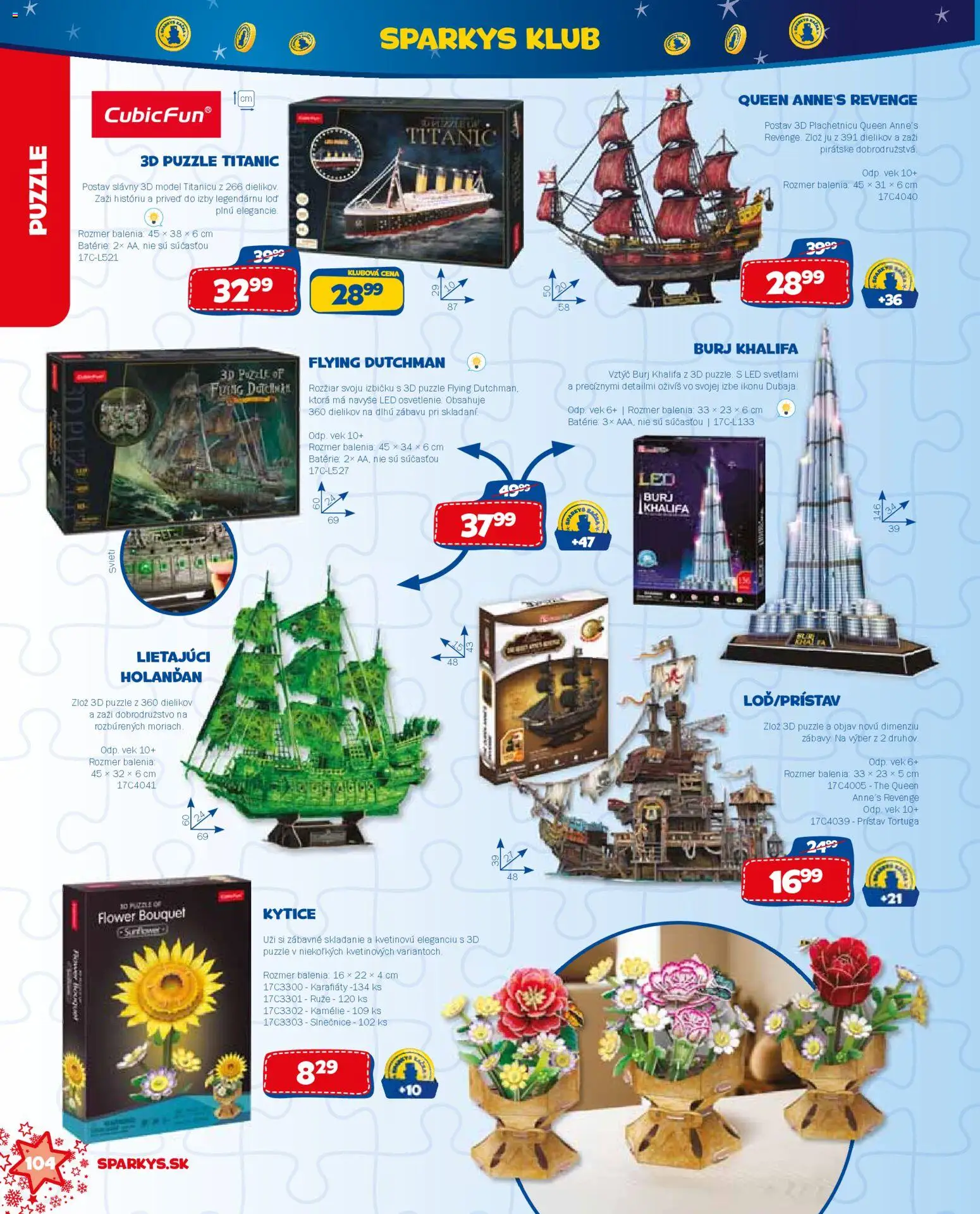 Nové ALLTOYS akcie – leták je platný od 19.11.2025 | Strana: 104 | Produkty: Led, Puzzle, Ruže