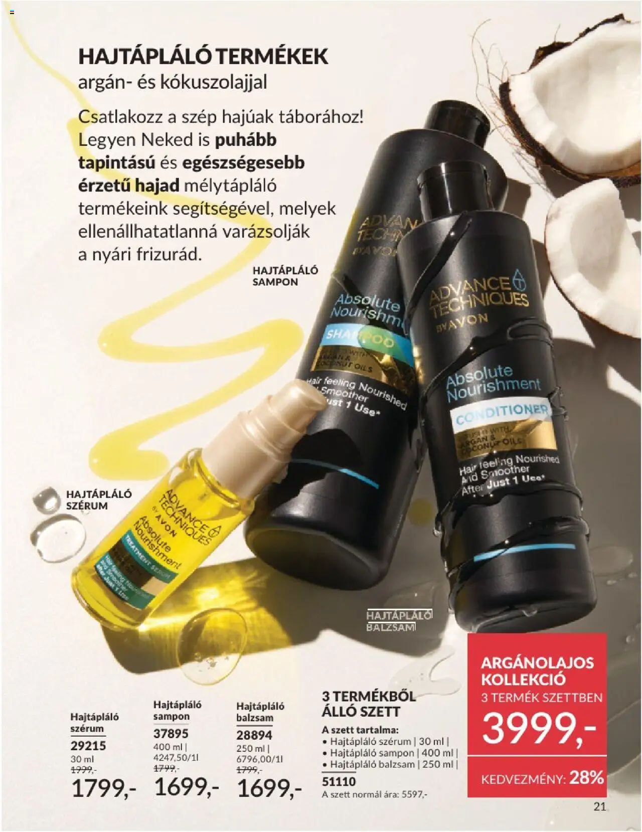 Avon akciós ujság - amely érvényes a következő dátumtól: 01.06.2025 | Oldal: 21 | Termékek: Sampon