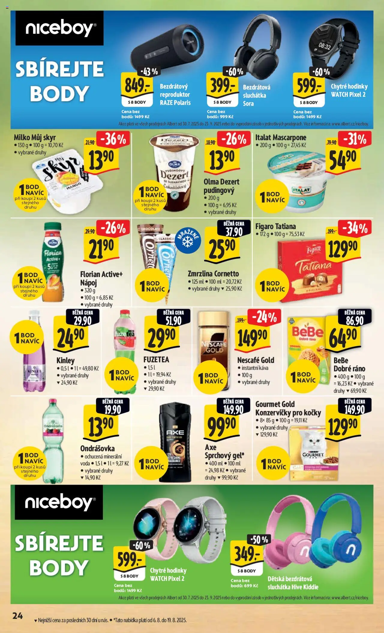 Albert leták - Hypermarket od 06.08.2025 | Strana: 31 | Produkty: Nescafé Gold, Zmrzlina, Body, Chytré hodinky
