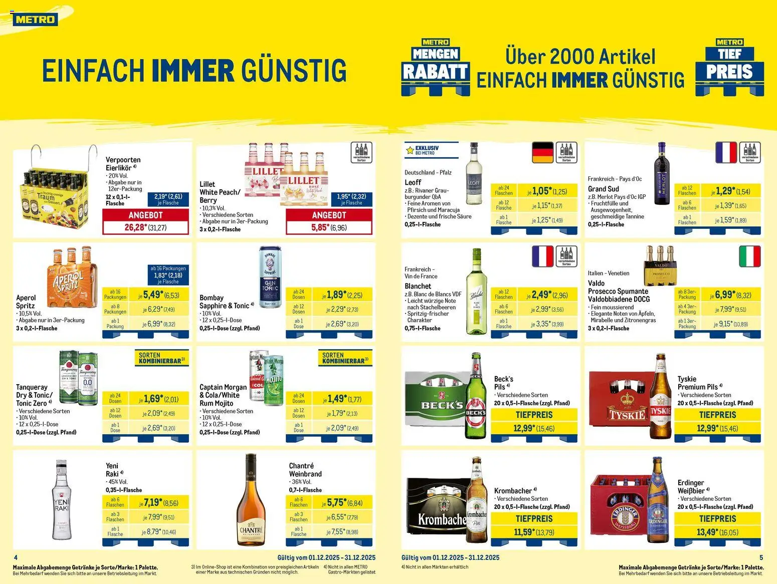 Metro Monats-Mix – gültig ab 01.12.2025 | Seite: 3 | Produkte: Zitronengras, Merlot, Pfirsich, Krombacher
