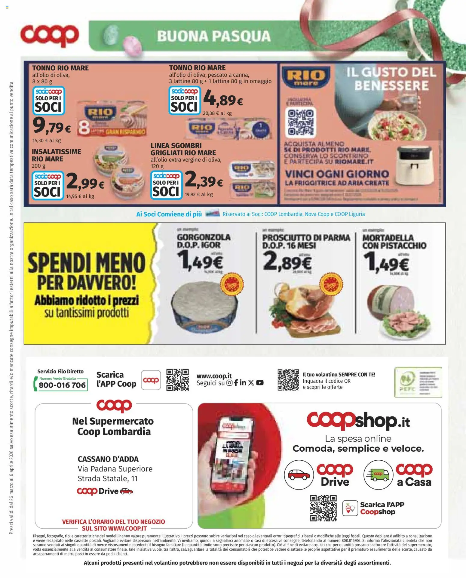 Volantino COOP del 26.03.2026 | Pagina: 37 | Prodotti: Prosciutto di Parma, Tè, Prosciutto, Data