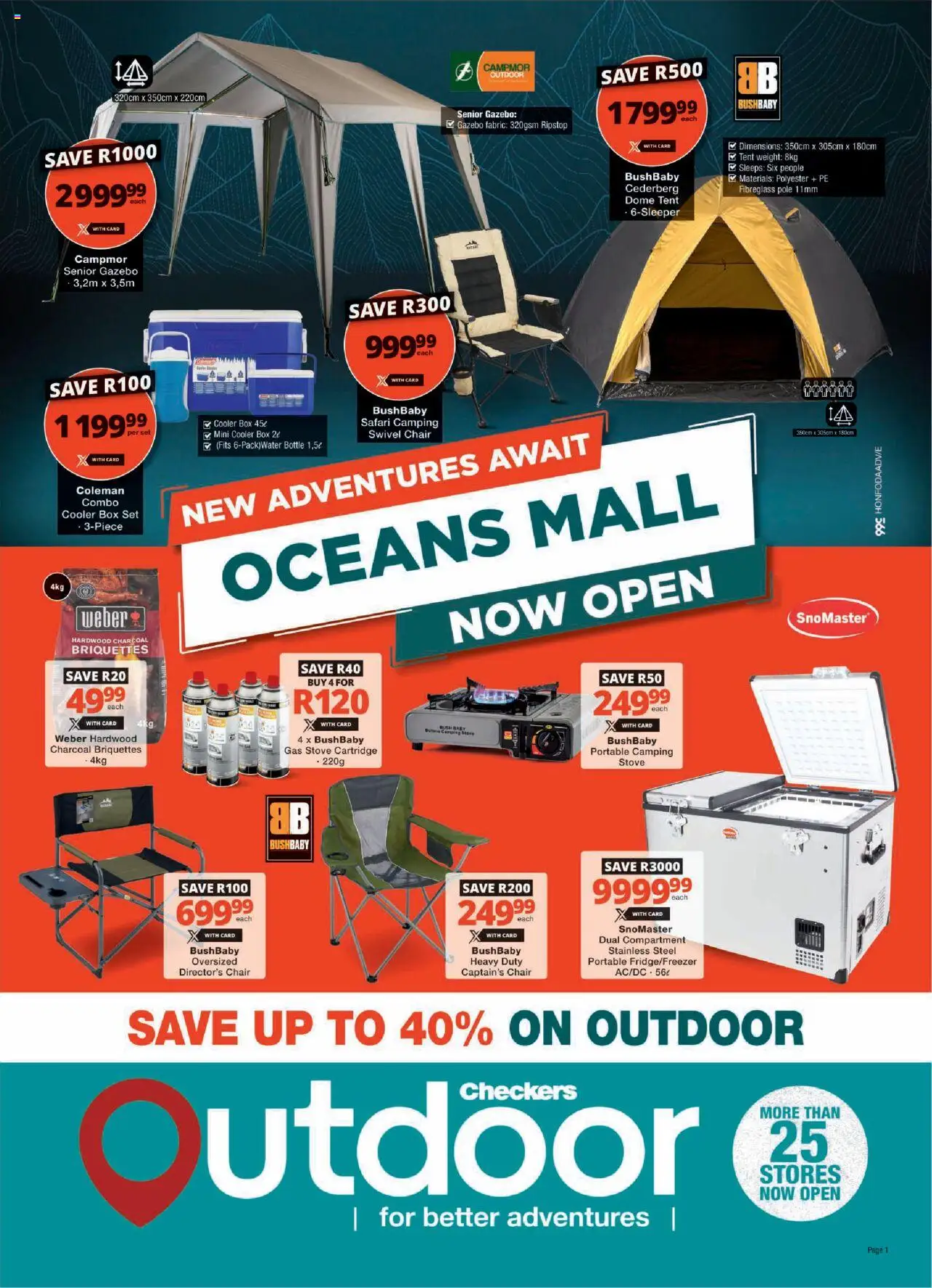 New Checkers catalogue – valid from 22.09.2025 | Page: 1 | Products: Stove, Chair, Cooler, Gas stove