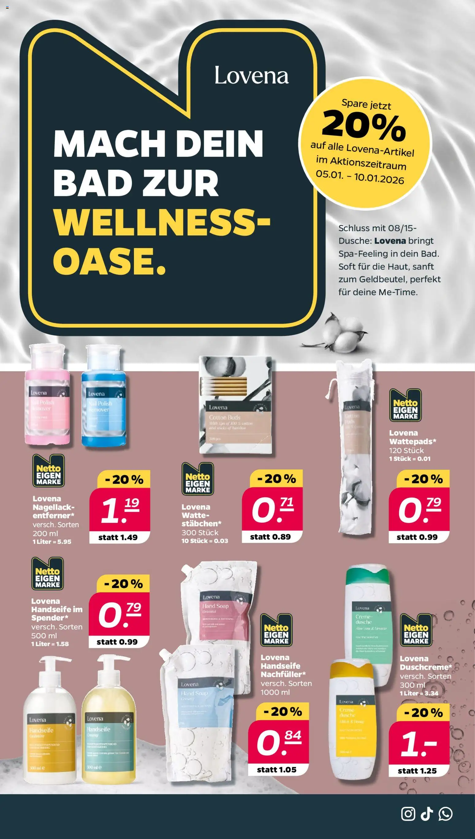 Netto Prospekt 	 – gültig ab 05.01.2026 | Seite: 11 | Produkte: Milch, Bad, Dusche, Creme