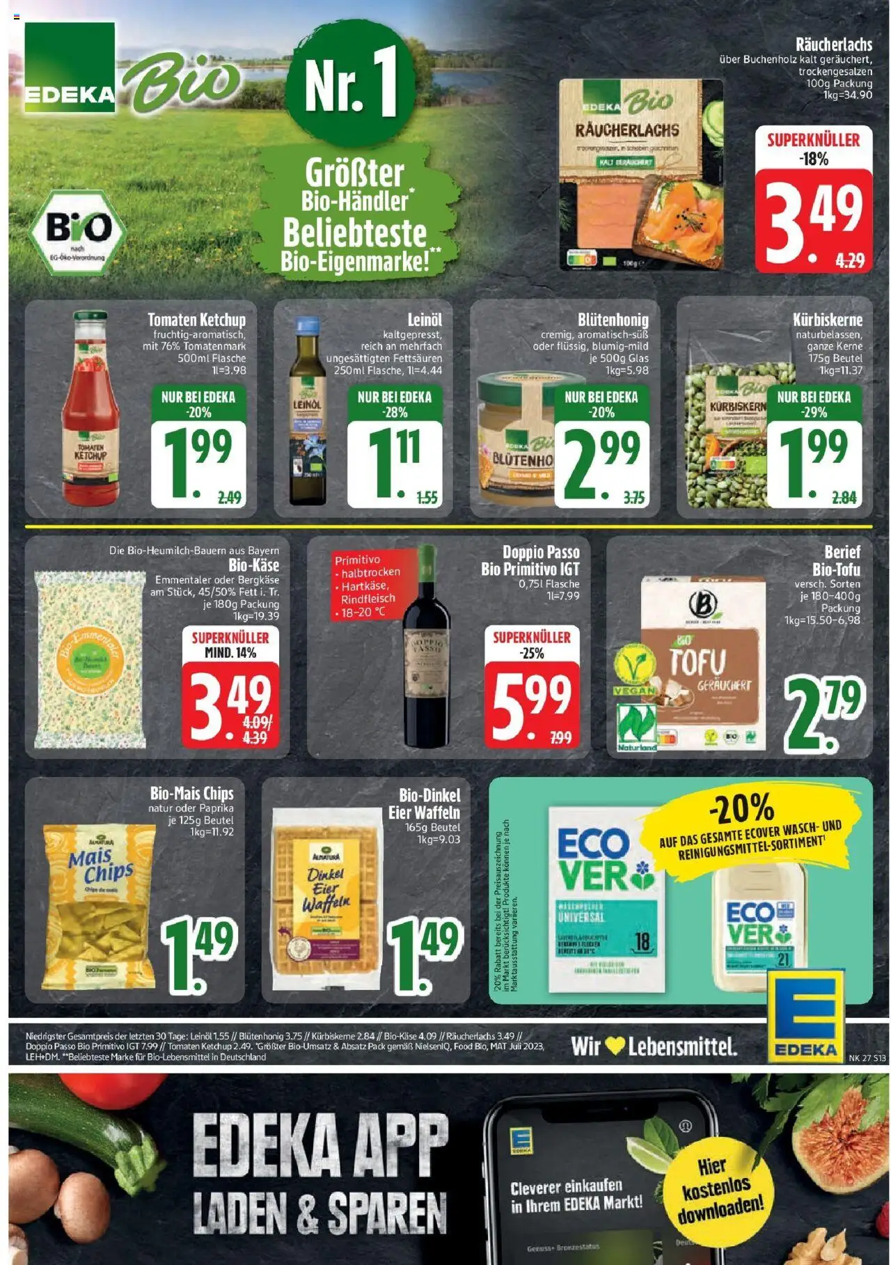 Edeka prospekt Murnau	 - gültig ab dem 29.06.2025 | Seite: 13 | Produkte: Räucherlachs, Paprika, Rindfleisch, Chips