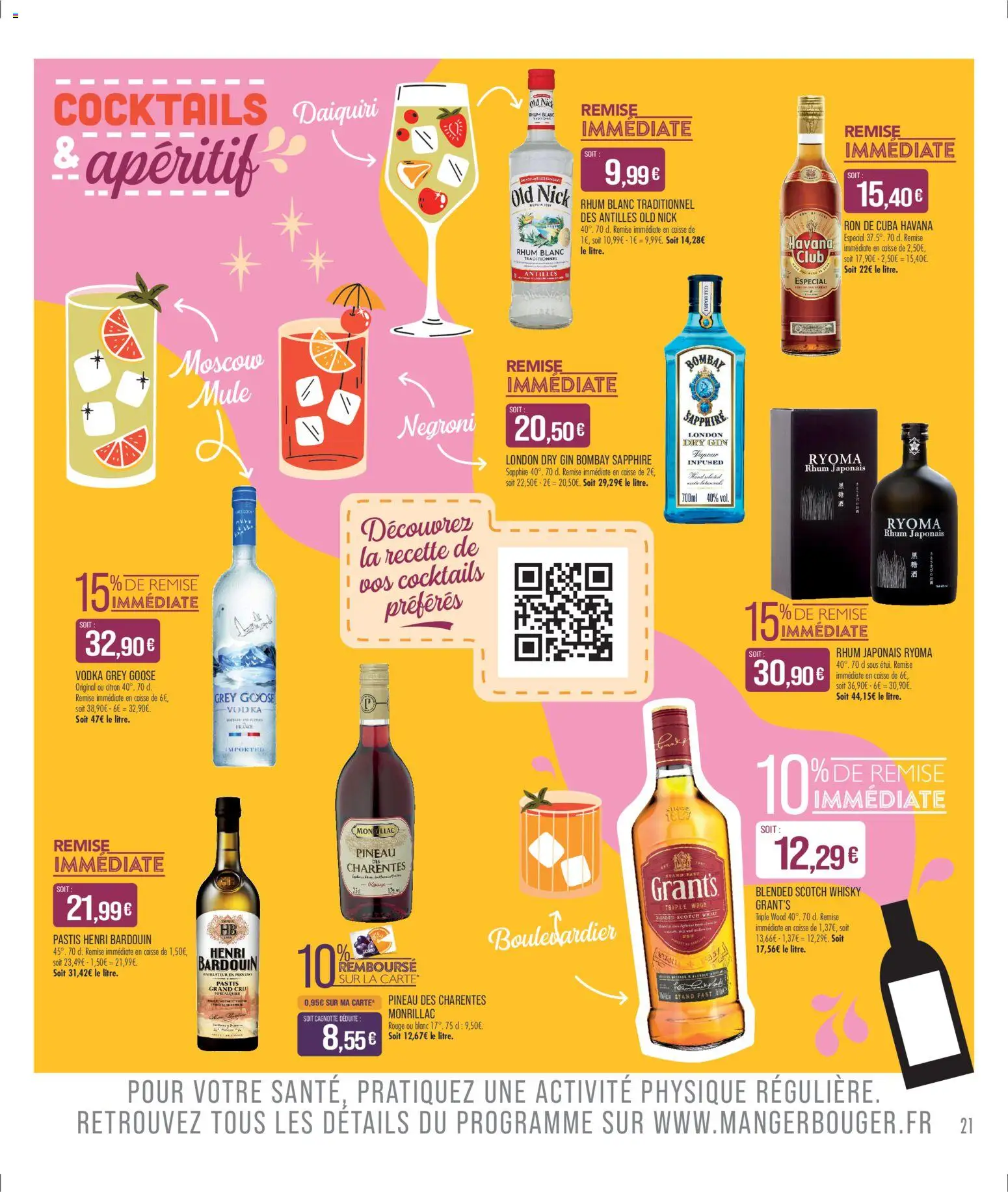 {H1} | Page: 21 | Produits: Vodka, Pastis, Citron, Gin