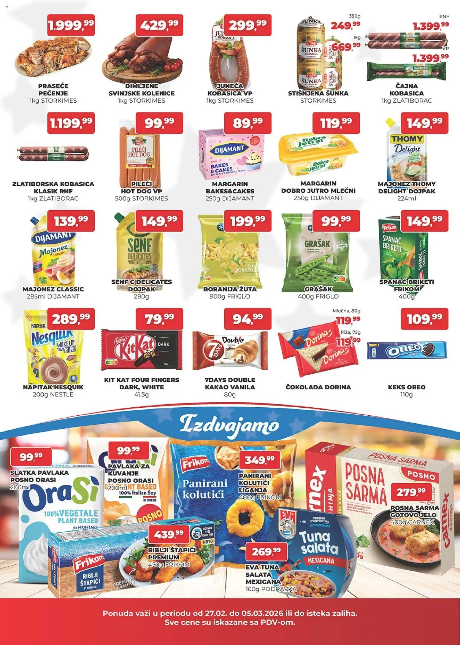 Plus Cash & Carry katalog - važi od 27.02.2026 | Strana: 2 | Proizvode: Salata, Podravka, Margarin, Hot dog