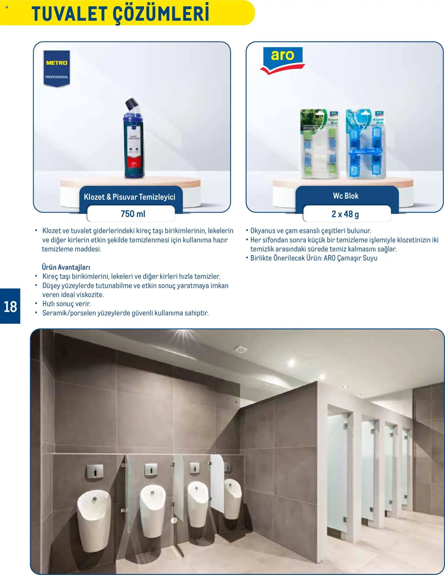Metro - Endüstriyel Temizlik Ürünleri - 30.12.2025 tarihinden itibaren geçerlidir | Sayfa: 18 | Ürünler: Tuvalet