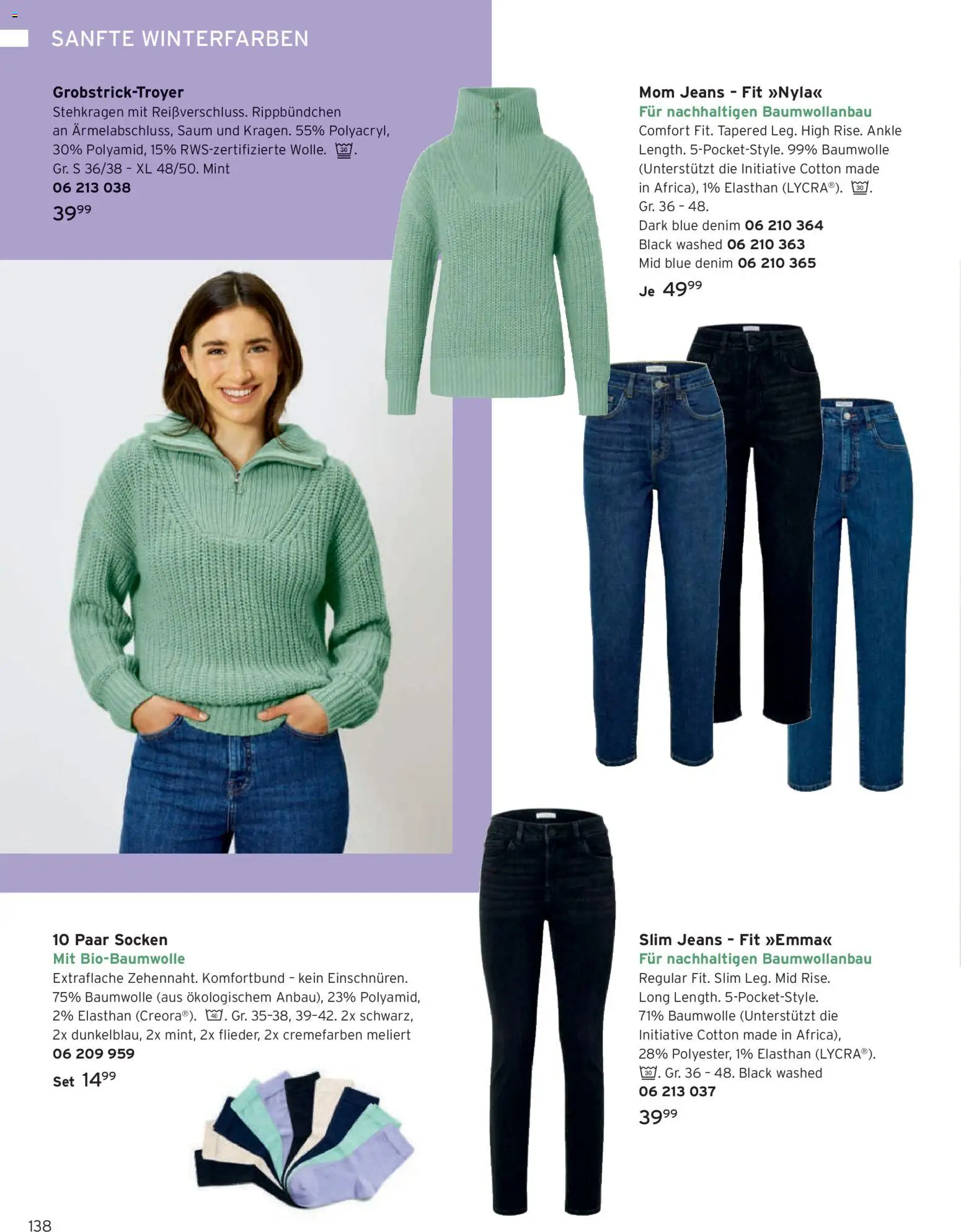 Tchibo Katalog Advent 2025 – gültig ab 14.11.2025 | Seite: 138 | Produkte: Socken, Jeans