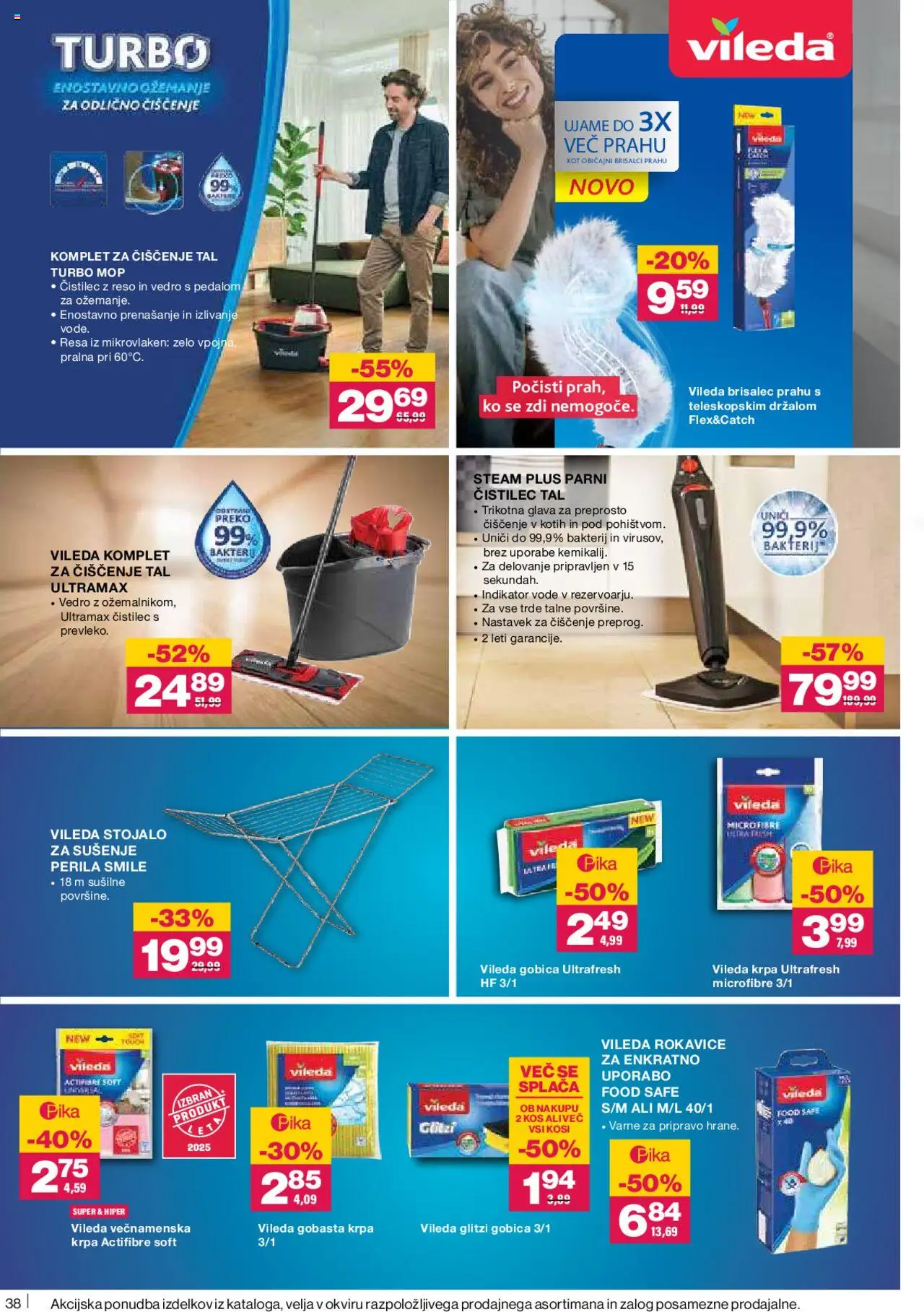 Novi Mercator katalog ponudbe – veljaven od 16.10.2025 | Stran: 40 | Izdelki: Kos, Vedro, Rokavice, Parni čistilec