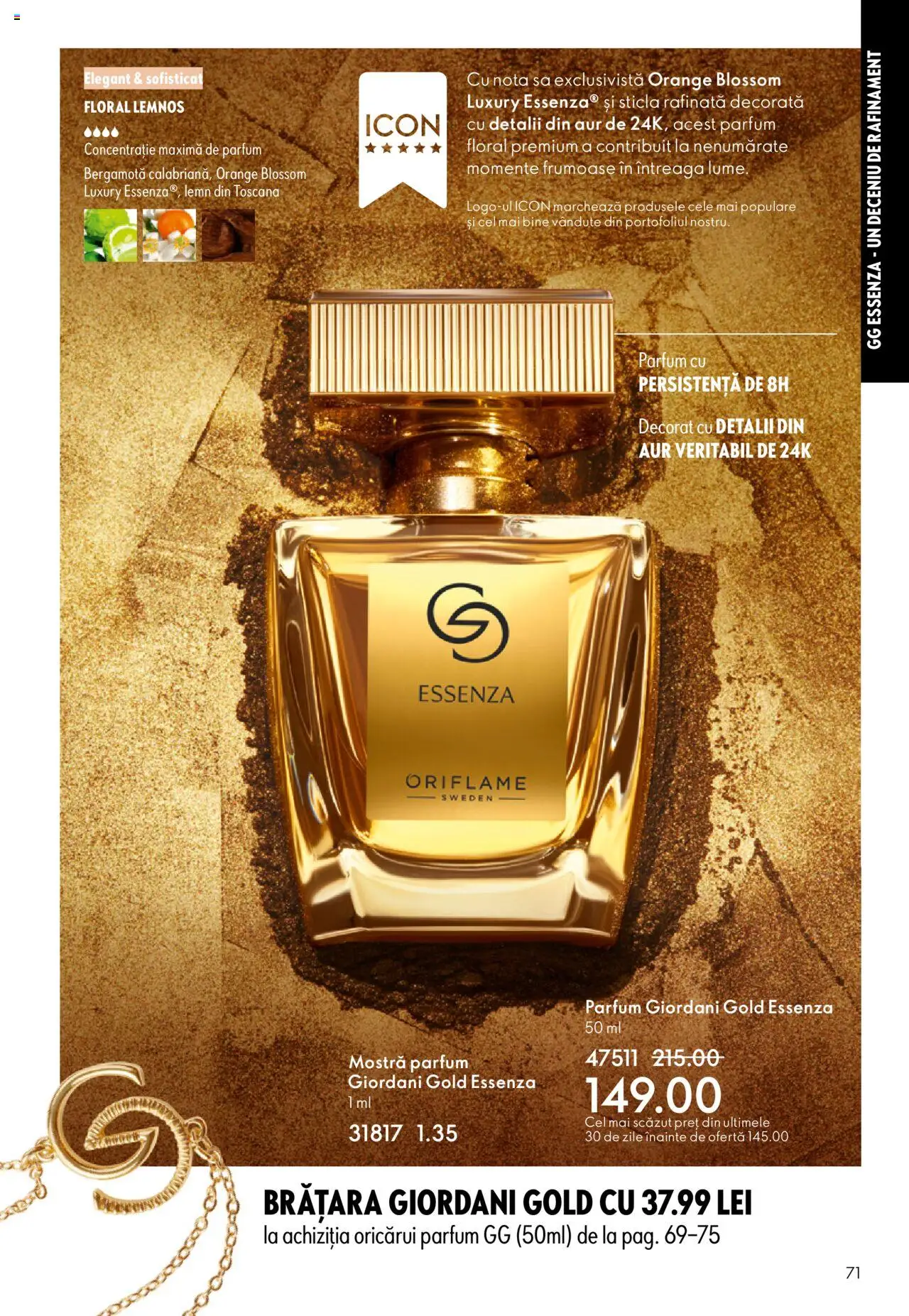 Oriflame catalog 13 2025 – valabil de la 10.09.2025 | Pagină: 71 | Produse: Brățară, Parfum