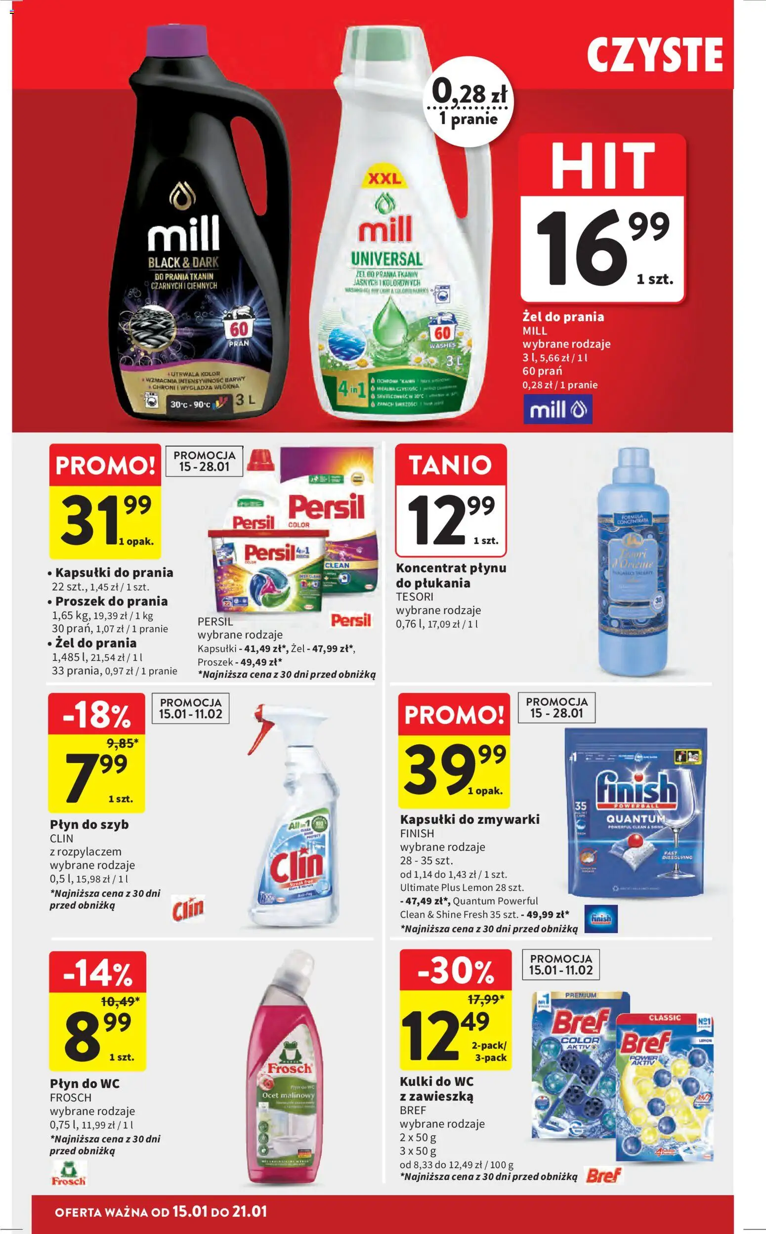 Intermarche Gazetka od 15.01.2026 | Strona: 42 | Produkty: Ocet, Persil, Finish, Kapsułki do zmywarki