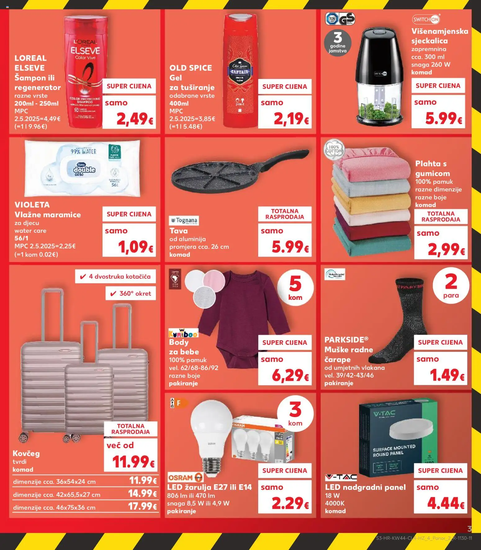 Kaufland katalog | vrijedi od 29.10.2025 | Stranica: 3 | Proizvodi: Šampon, Regenerator, Vlažne maramice, Čarape