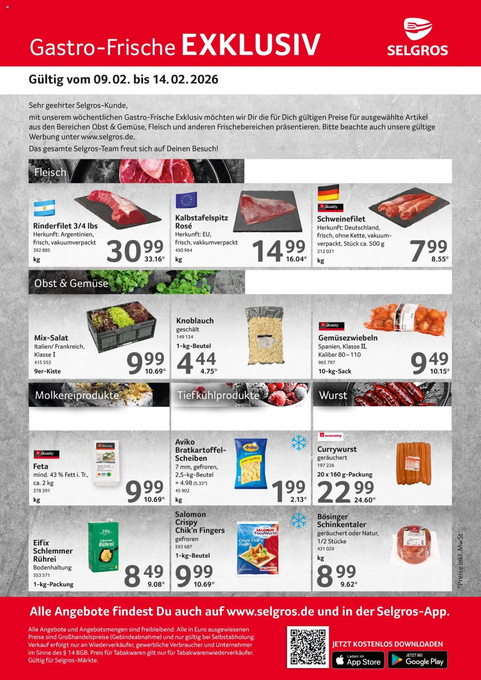 Selgros Gastro Angebote – gültig ab 09.02.2026 | Seite: 1