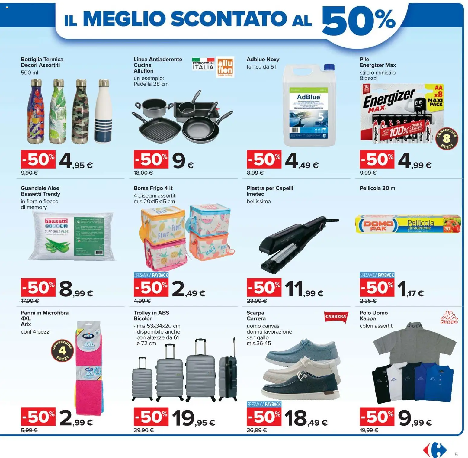 Volantino Carrefour del 07.04.2026 | Pagina: 5 | Prodotti: Tanica, Borsa, Padella, Pellicola