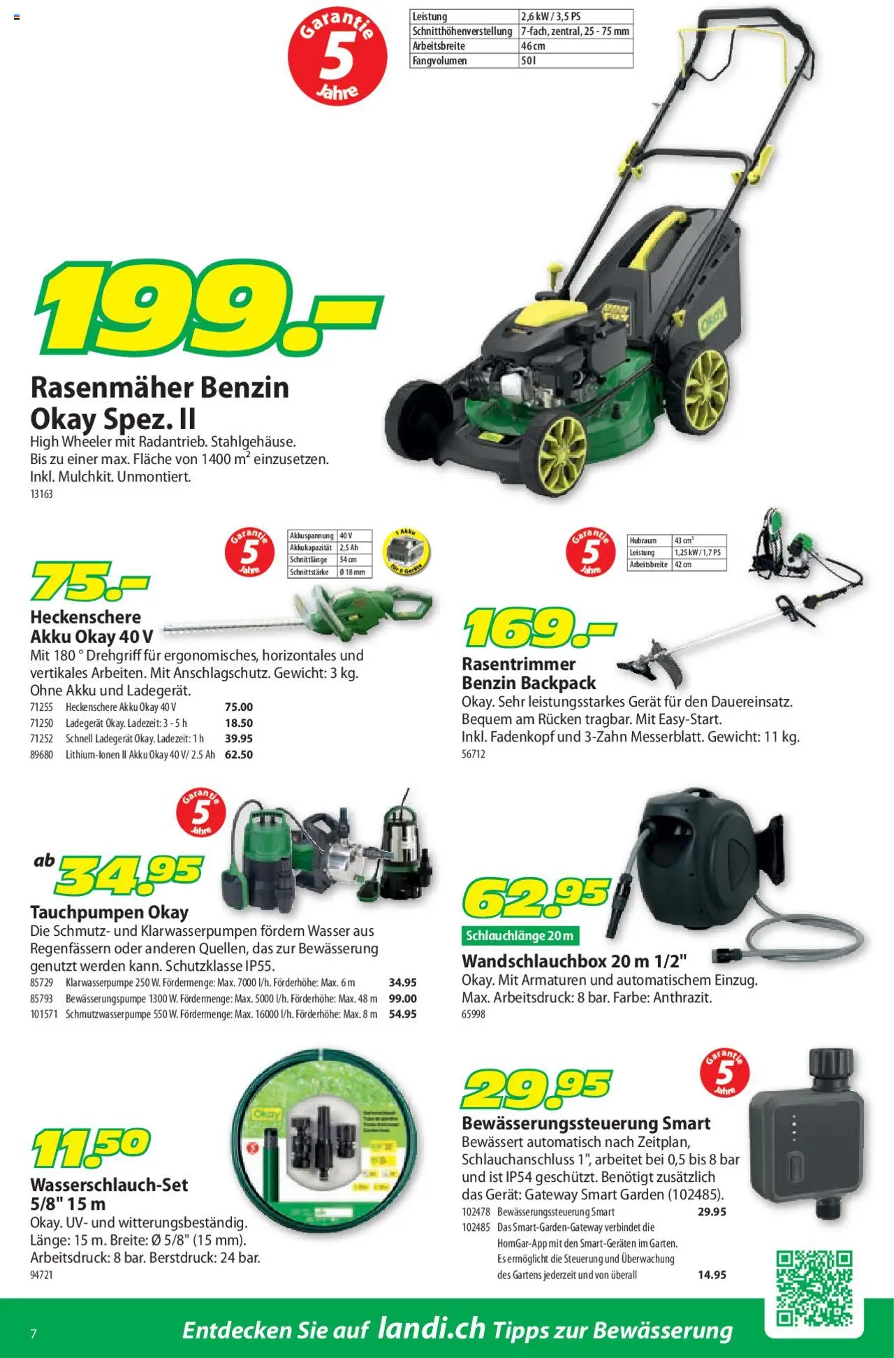 Landi Aktionen ab 23.06.2025 | Seite: 11 | Produkte: Wasser, Ladegerät, Rasenmäher, Gewicht