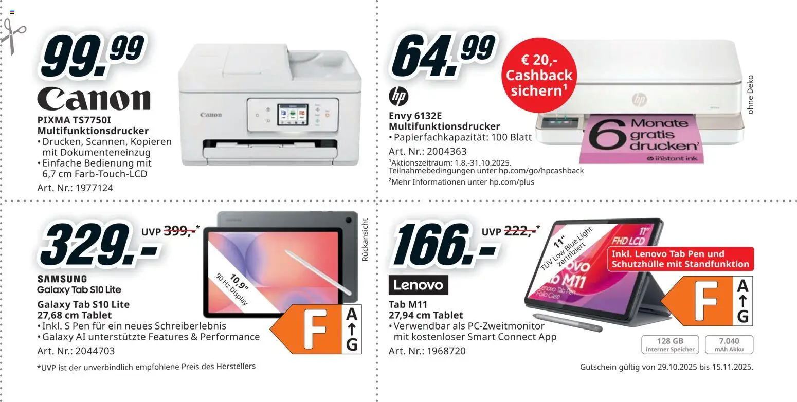 Media Markt Black Friday gültig ab 29.10.2025 | Seite: 35 | Produkte: Tablet, Samsung
