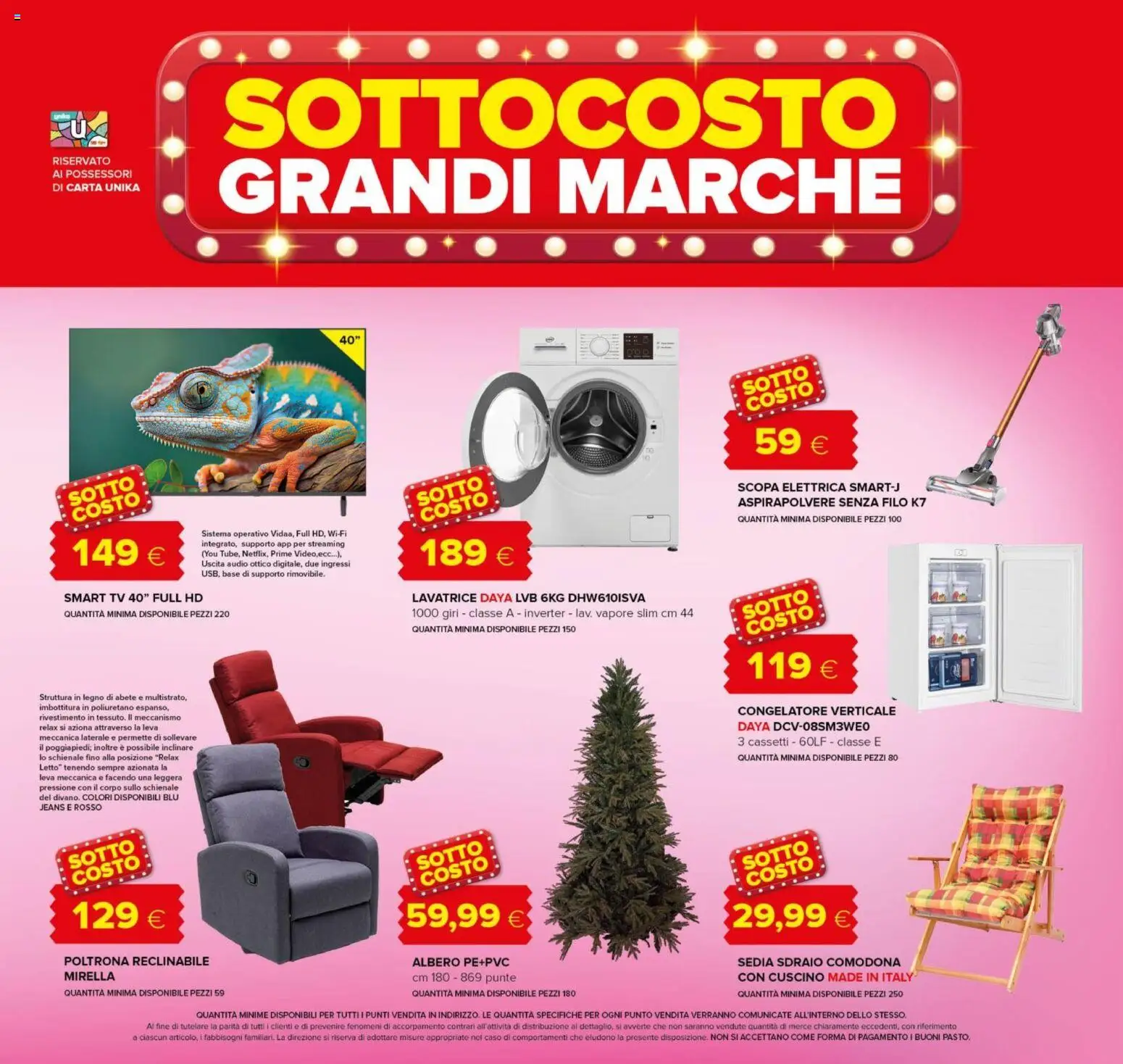 Volantino Oasi del 21.11.2025 | Pagina: 7 | Prodotti: Sedia sdraio, Sdraio, Jeans, Letto