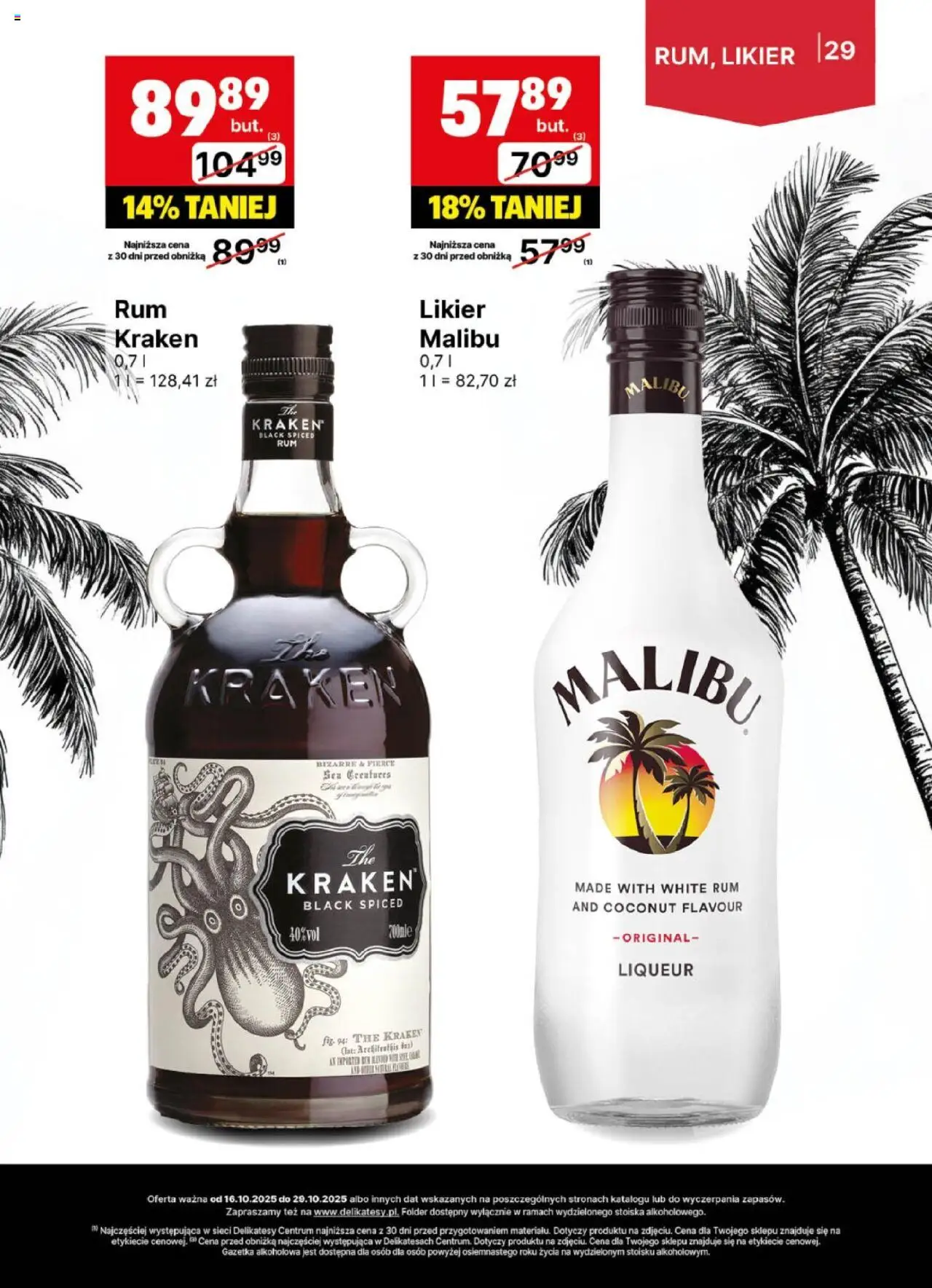 Delikatesy Centrum Gazetka - DeliBarek od 16.10.2025 | Strona: 29 | Produkty: Delikatesy, Rum