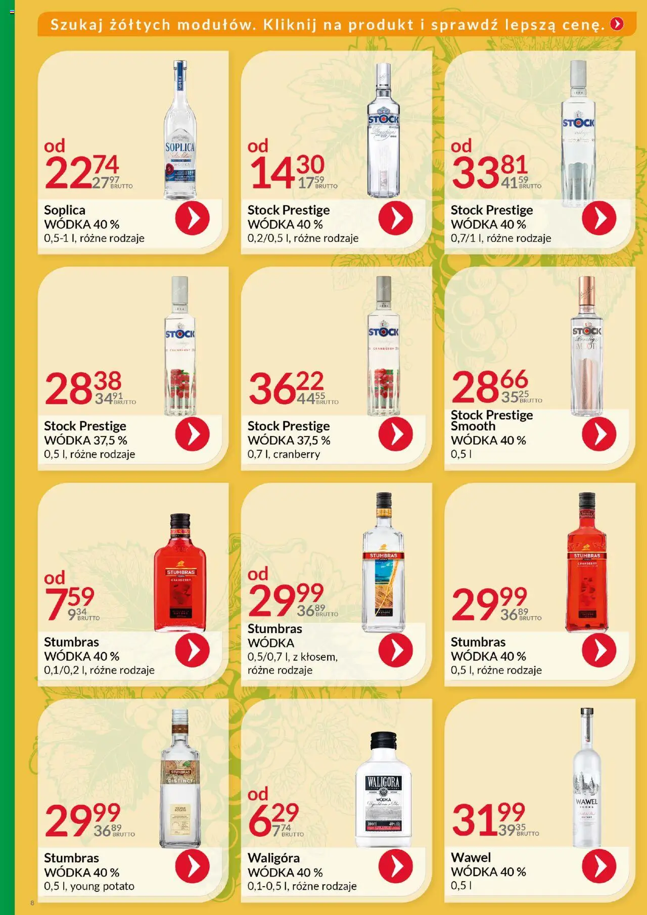 Eurocash Gazetka - Katalog Alkoholowy od 01.06.2025 | Strona: 8 | Produkty: Soplica wódka, Wódka Stumbras, Wódka