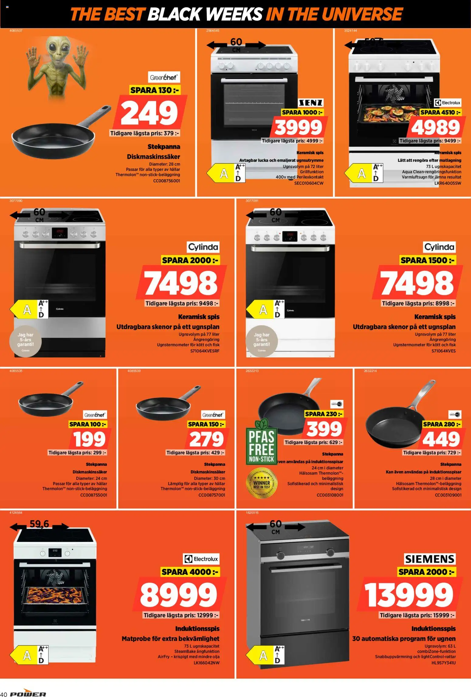 Power reklamblad aktuell från 24.11.2025 | Sida: 40 | Produkter: PC, Stekpanna, Ugnen, Spis