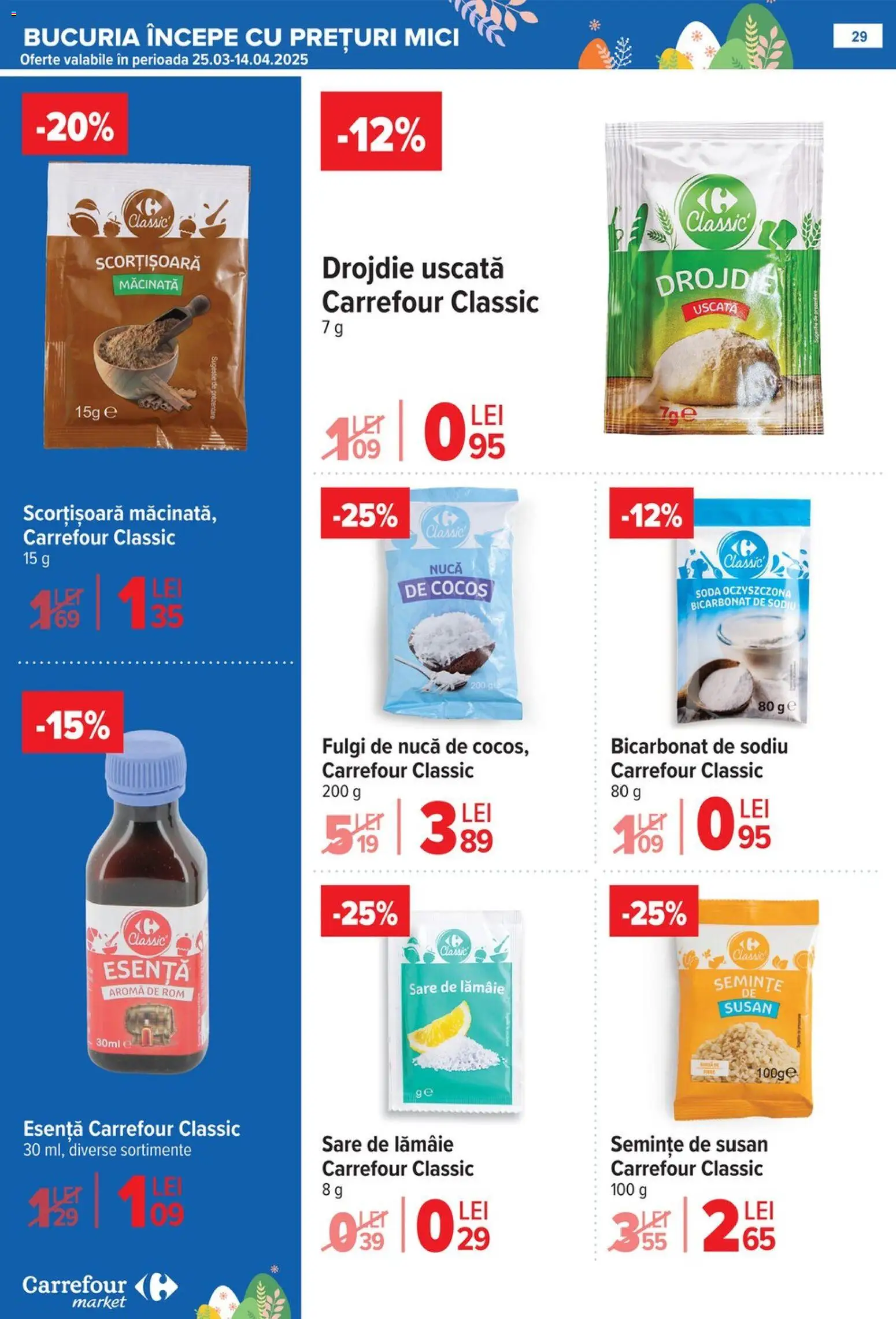 Noul catalog Carrefour – valabil de la 06.04.2026 | Pagină: 34 | Produse: Mici, Semințe, Fulgi, Sare