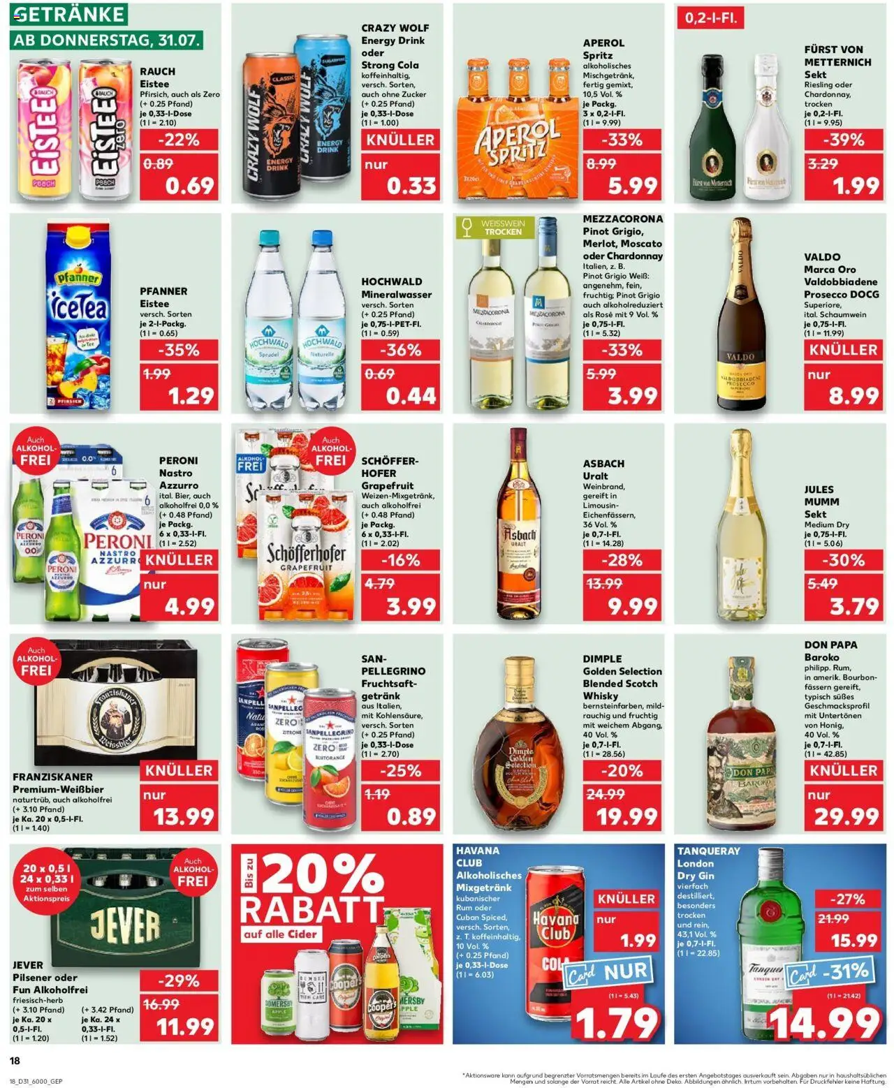 Kaufland prospekt Hanau	 - gültig ab dem 03.08.2025 | Seite: 29 | Produkte: Jules mumm, Mineralwasser, Zucker, Gin