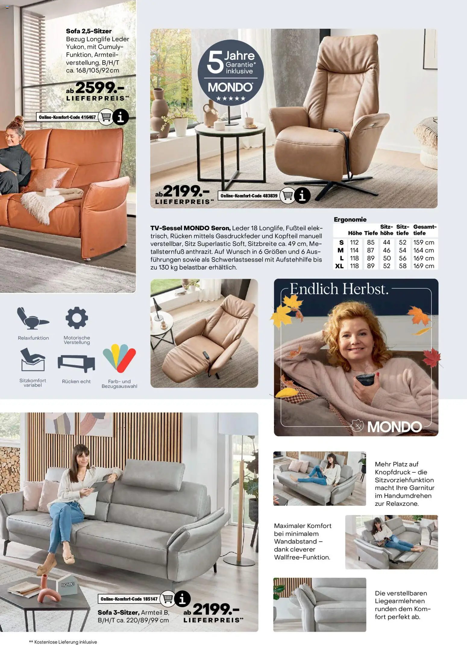 Ostermann Endlich Herbst MONDO Prospekt – gültig ab 25.10.2025 | Seite: 17 | Produkte: Sofa