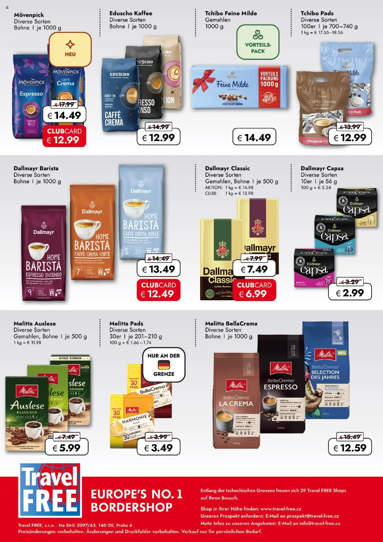 Travel FREE Flugblatt gültig ab 19.09.2025 | Seite: 9 | Produkte: Kaffee, Schokolade