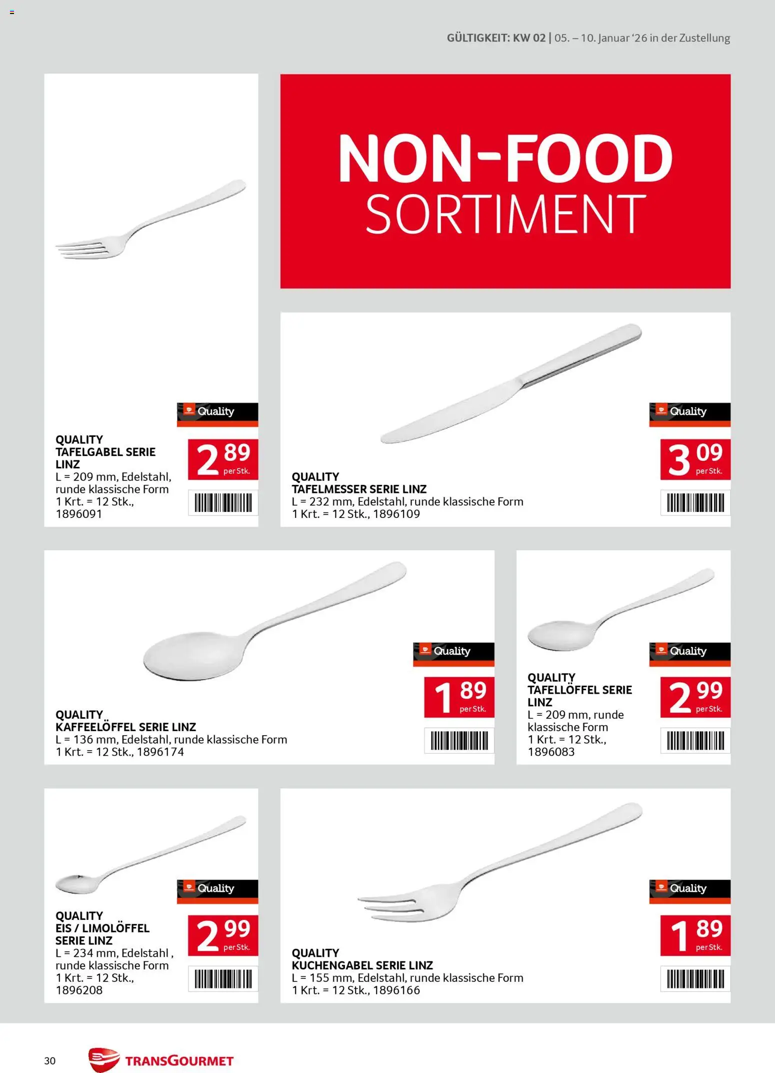 Transgourmet Zustellaktion gültig ab 05.01.2026 | Seite: 30 | Produkte: Eis