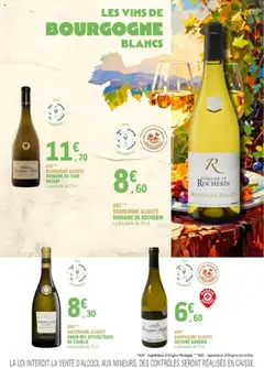 E.Leclerc - Prévisualisation de BOURGOGNE ALIGOTÉ DOMAINE DU FOUR BASSOT, AOC** La bouteille de 75 cl. valide à partir de 01.09.2025 | Page: 57 | Produits: Four, Vin