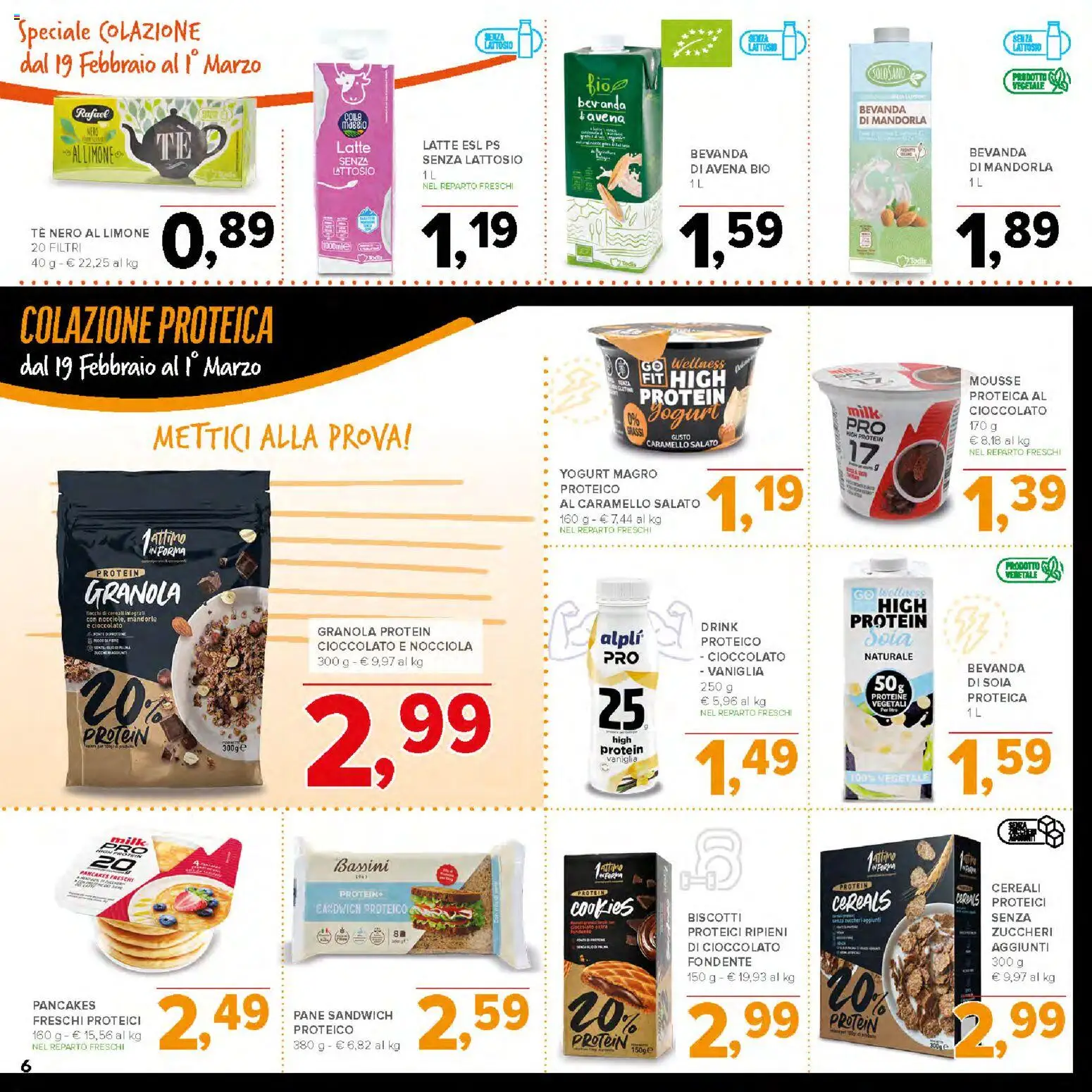 Volantino Todis del 19.02.2026 | Pagina: 6 | Prodotti: Yogurt, Pane, Limone, Mandorle