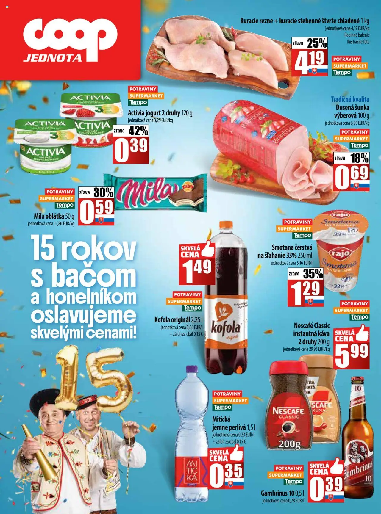 Nové COOP Jednota akcie – leták je platný od 11.09.2025 | Strana: 28 | Produkty: Káva, Smotana, Kuracie rezne, Nescafé Classic