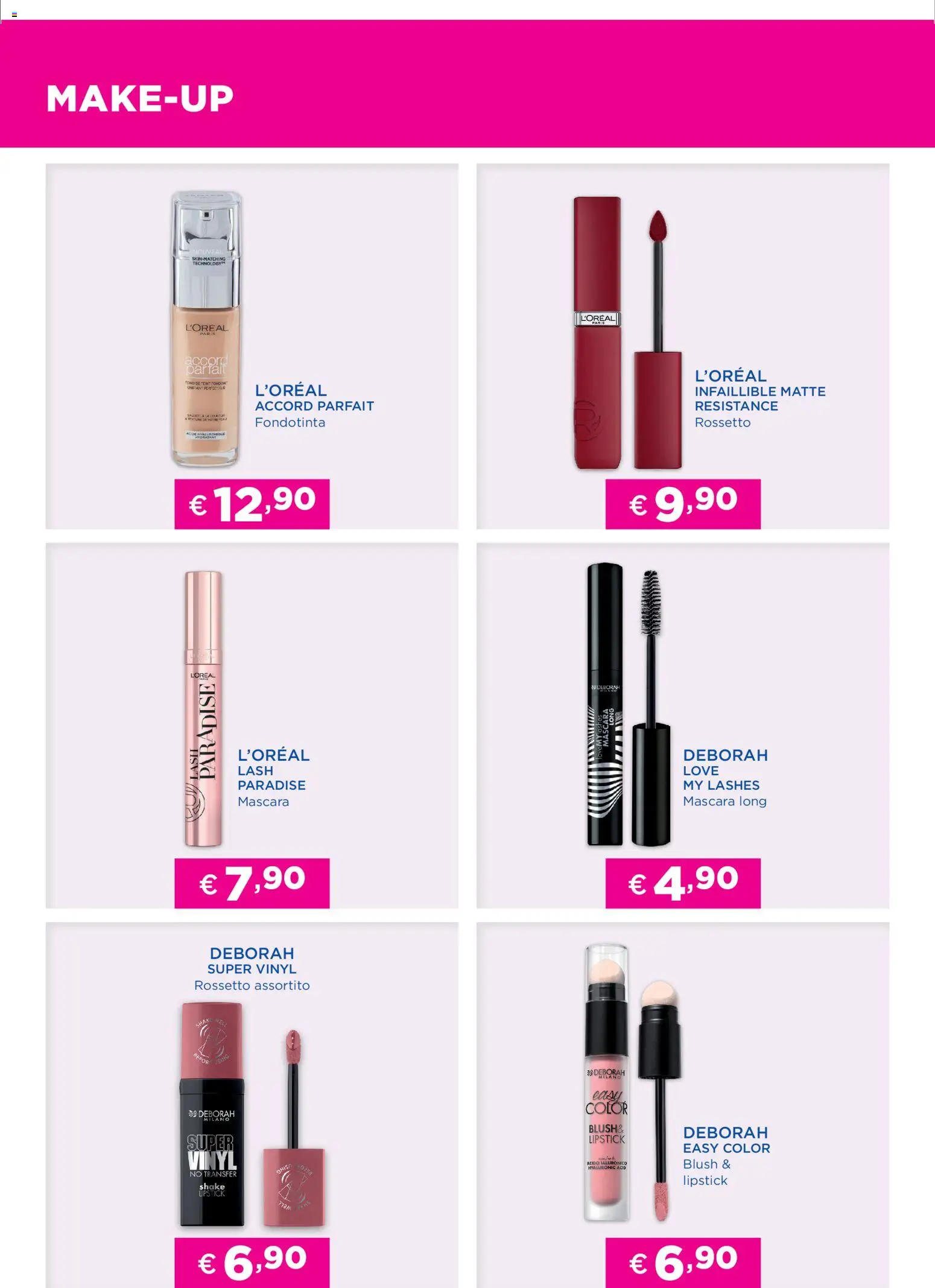 Volantino Acqua e Sapone del 29.11.2025 | Pagina: 2 | Prodotti: Mascara, Rossetto, Fondotinta, Blush