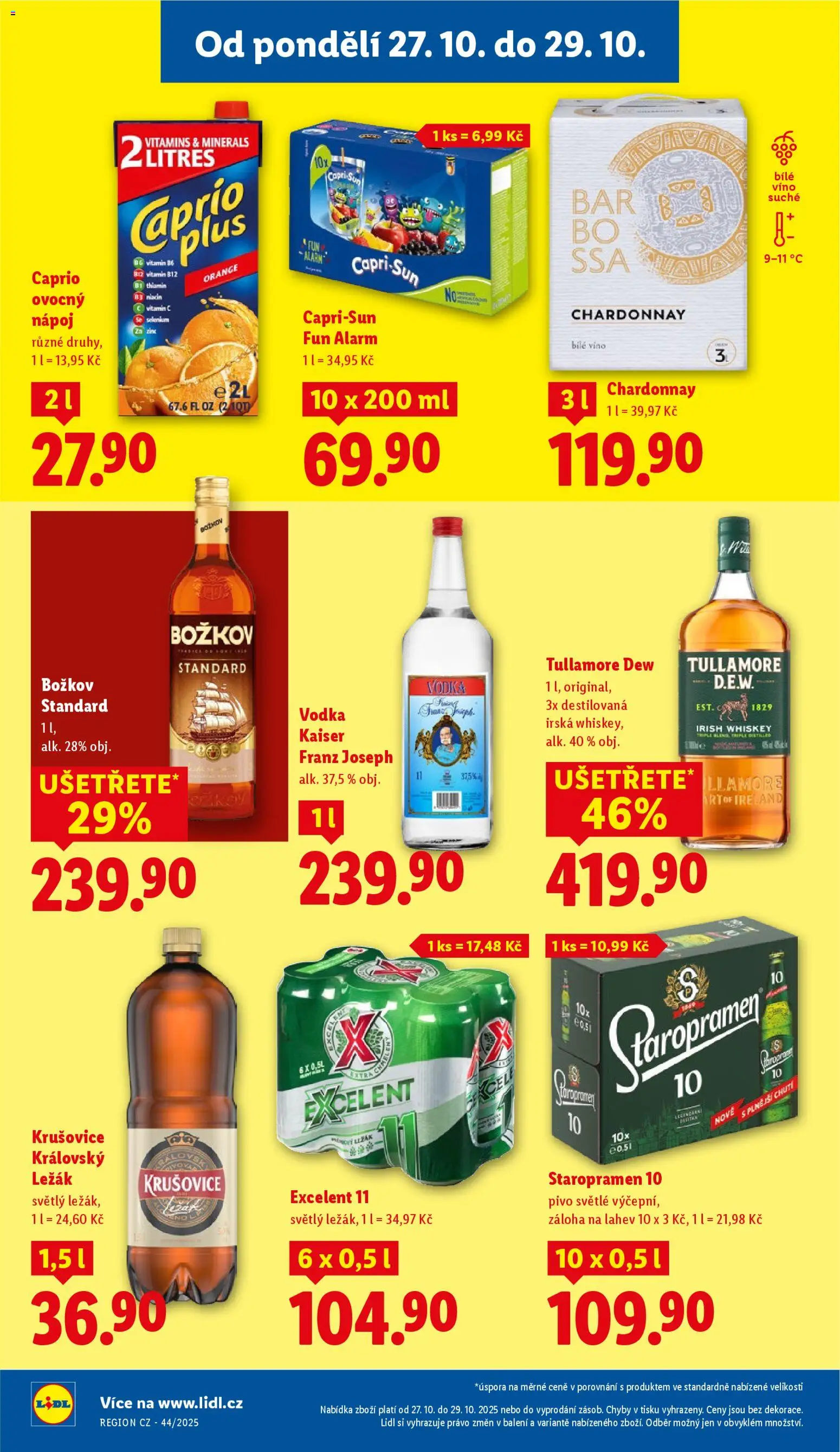 Lidl leták od 27.10.2025 | Strana: 16 | Produkty: Bílé víno, Pivo, Excelent 11, Láhev