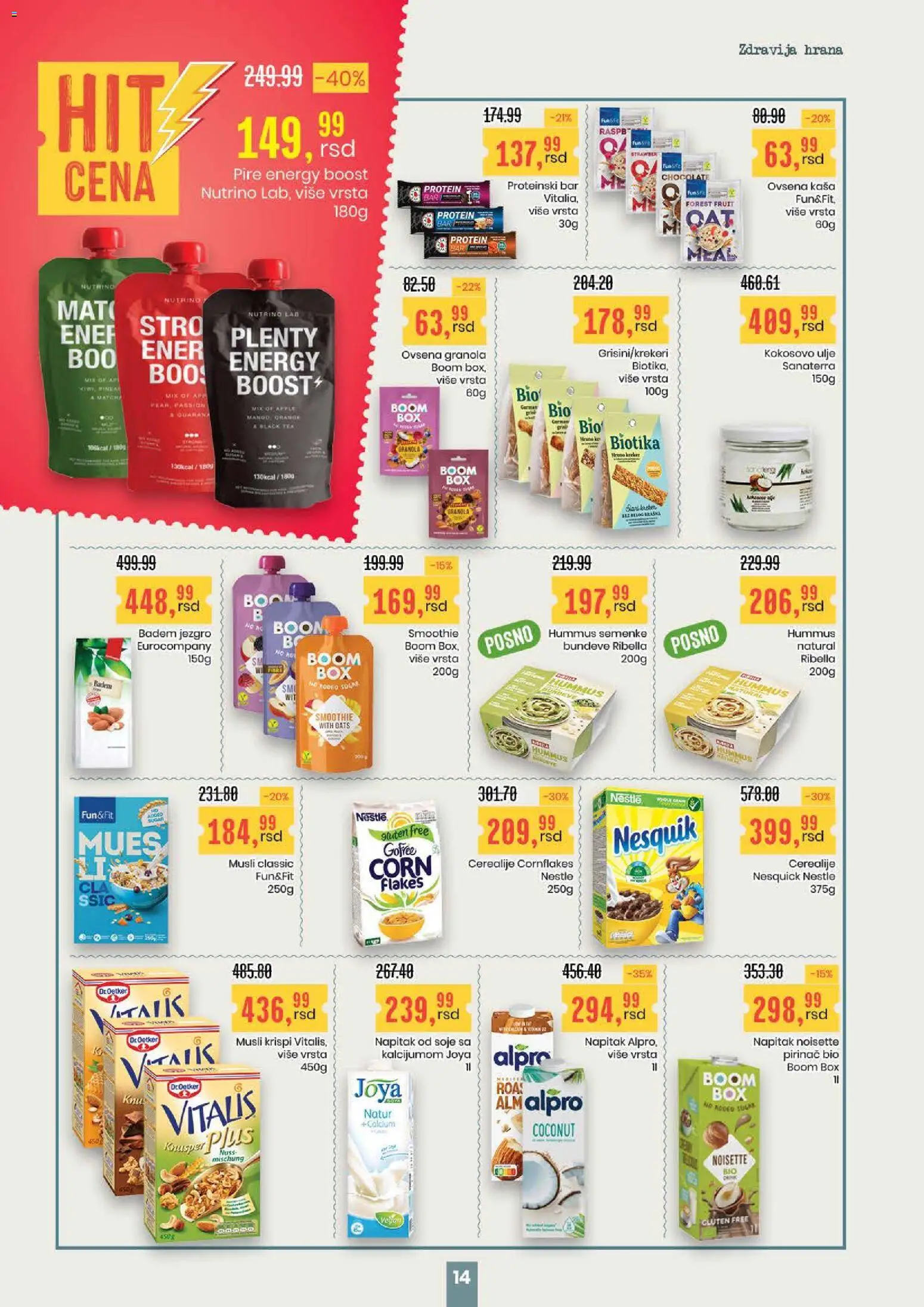 Aroma Market katalog - važi od 05.03.2026 | Strana: 14 | Proizvode: Badem, Ovsena kaša, Ulje, Pirinač