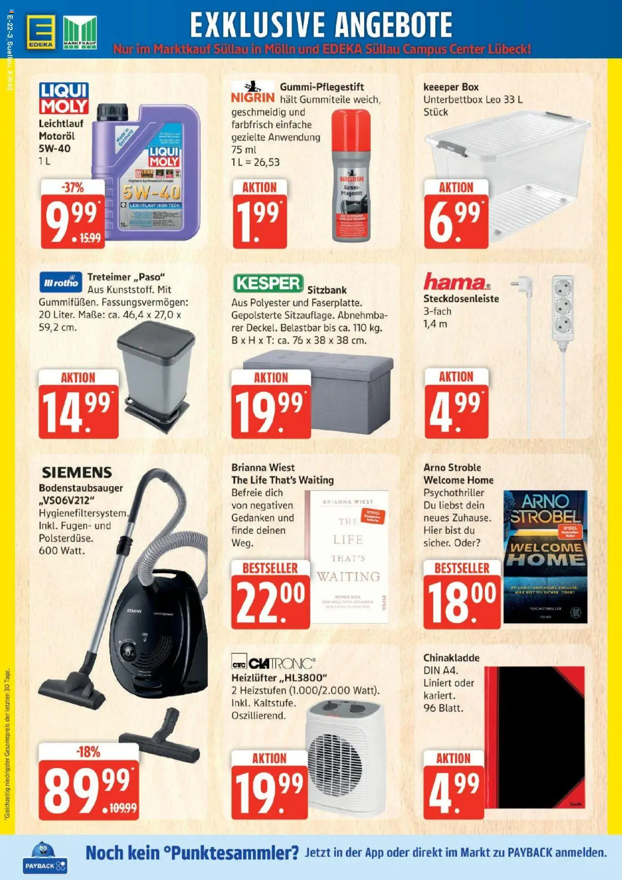 Marktkauf - Marktkauf: Wochenangebote – gültig ab 13.10.2025 | Seite: 22 | Produkte: Siemens, Sitzbank, Box