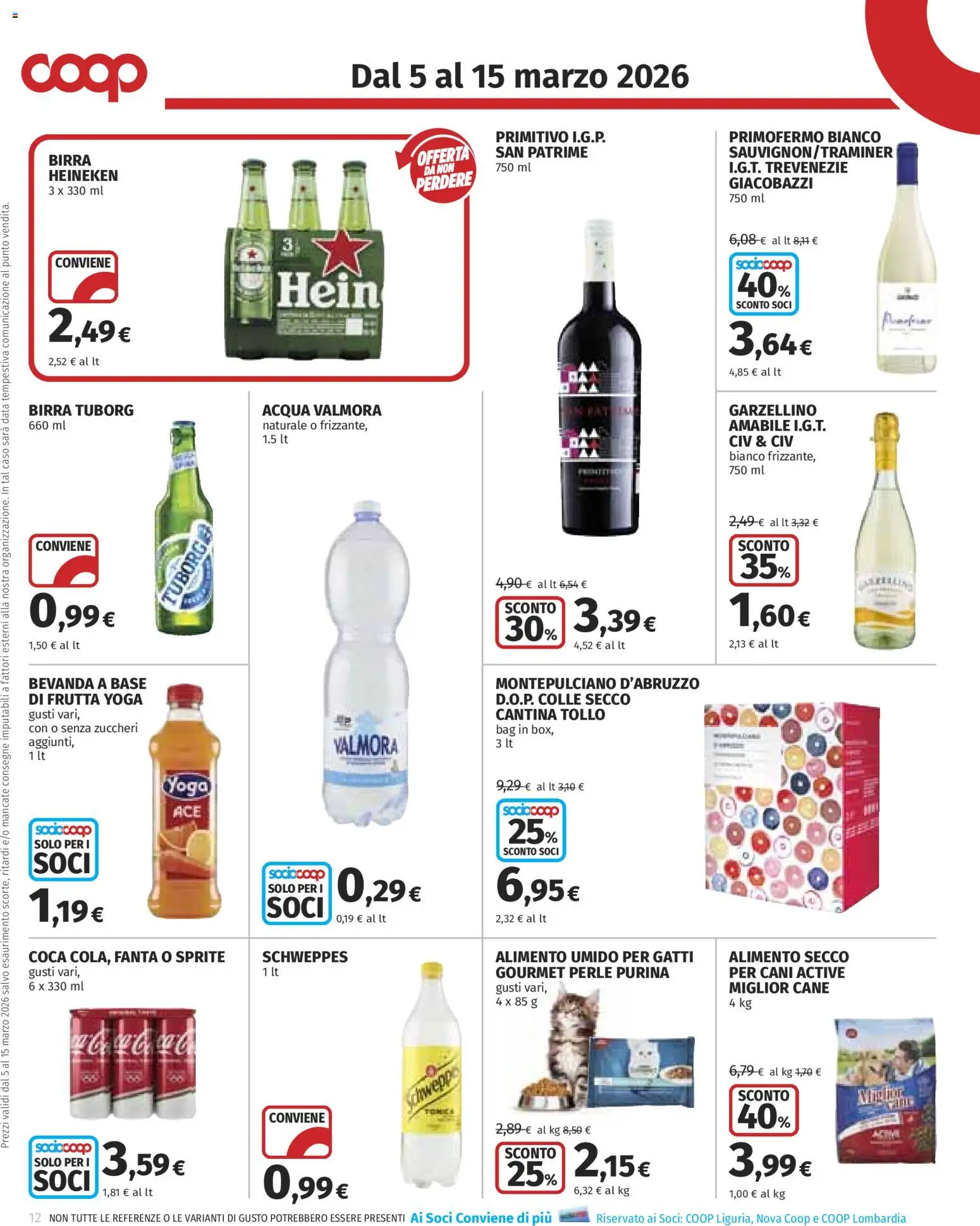 Volantino COOP del 05.03.2026 | Pagina: 12 | Prodotti: Birra, Acqua, Frutta, Data