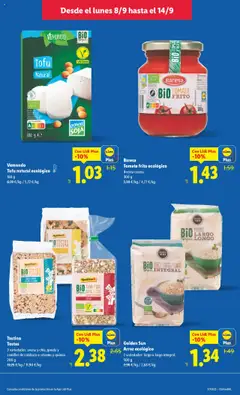 Golden Sun Arroz ecológico, 2 variedades: largo o largo integral. 500 g │ válido desde el 08.09.2025 | Página: 21