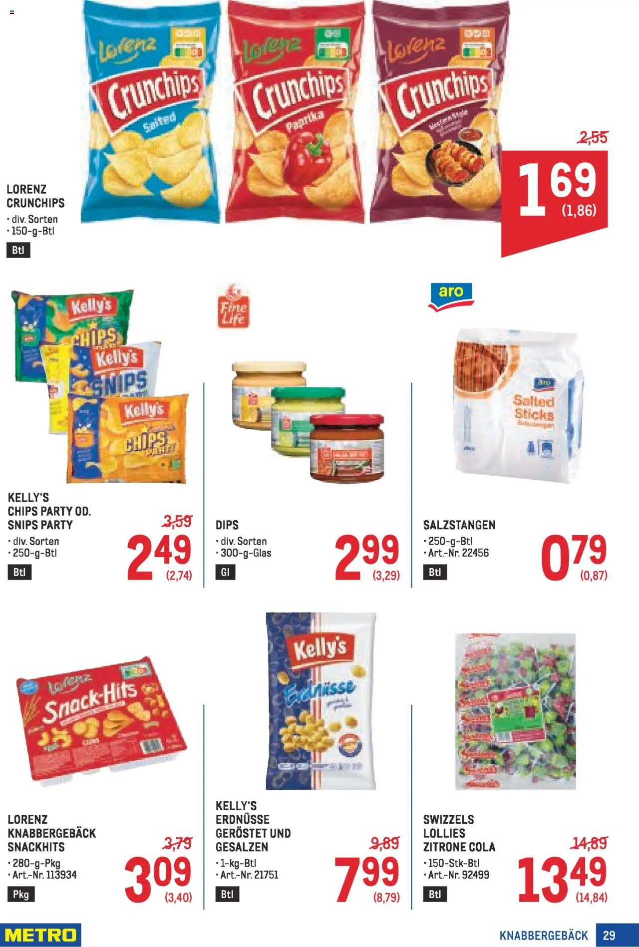 Metro Angebote Profi gültig ab 21.08.2025 | Seite: 29 | Produkte: Chips, Zitrone, Папионка